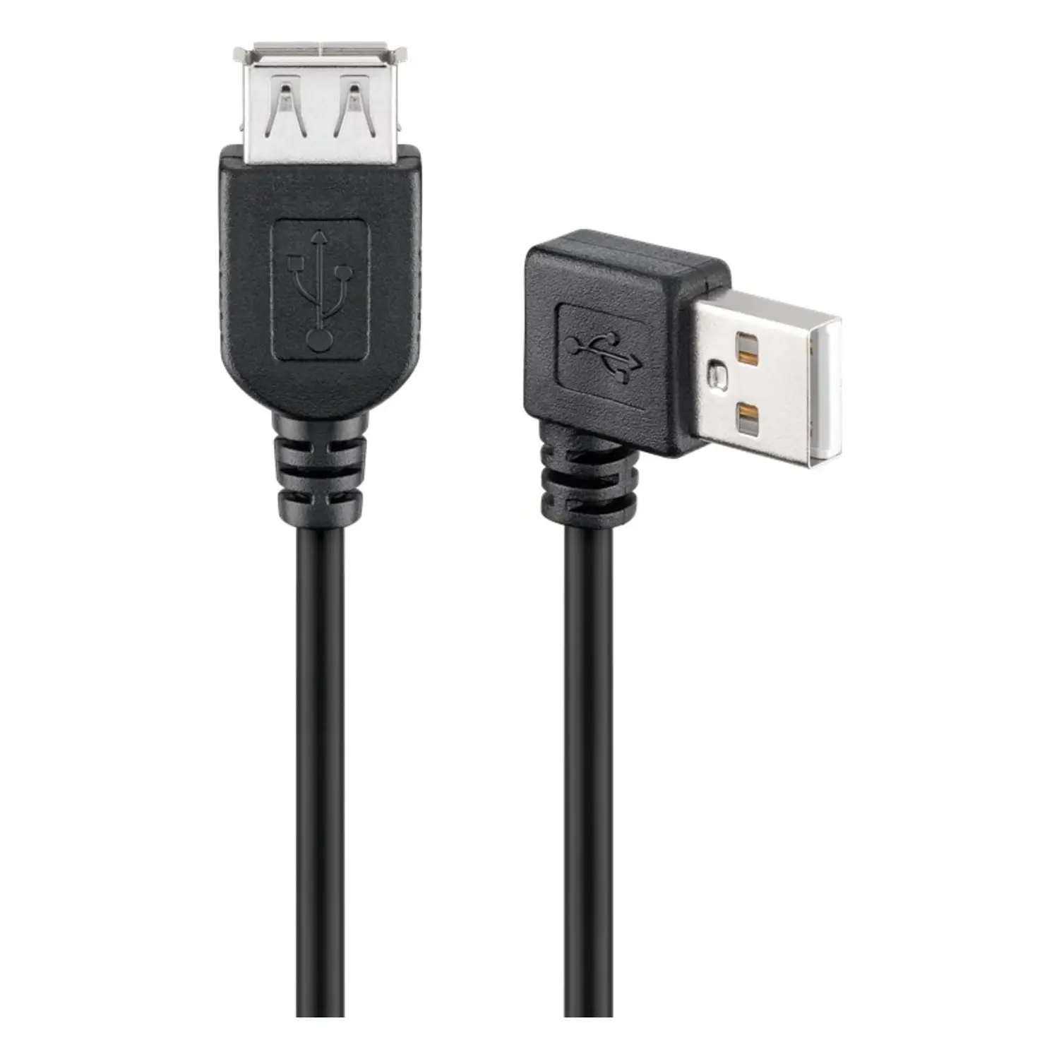 immagine del prodotto cavo prolunga usb 2.0 spina-presa angolato piatto 90° 30 cm