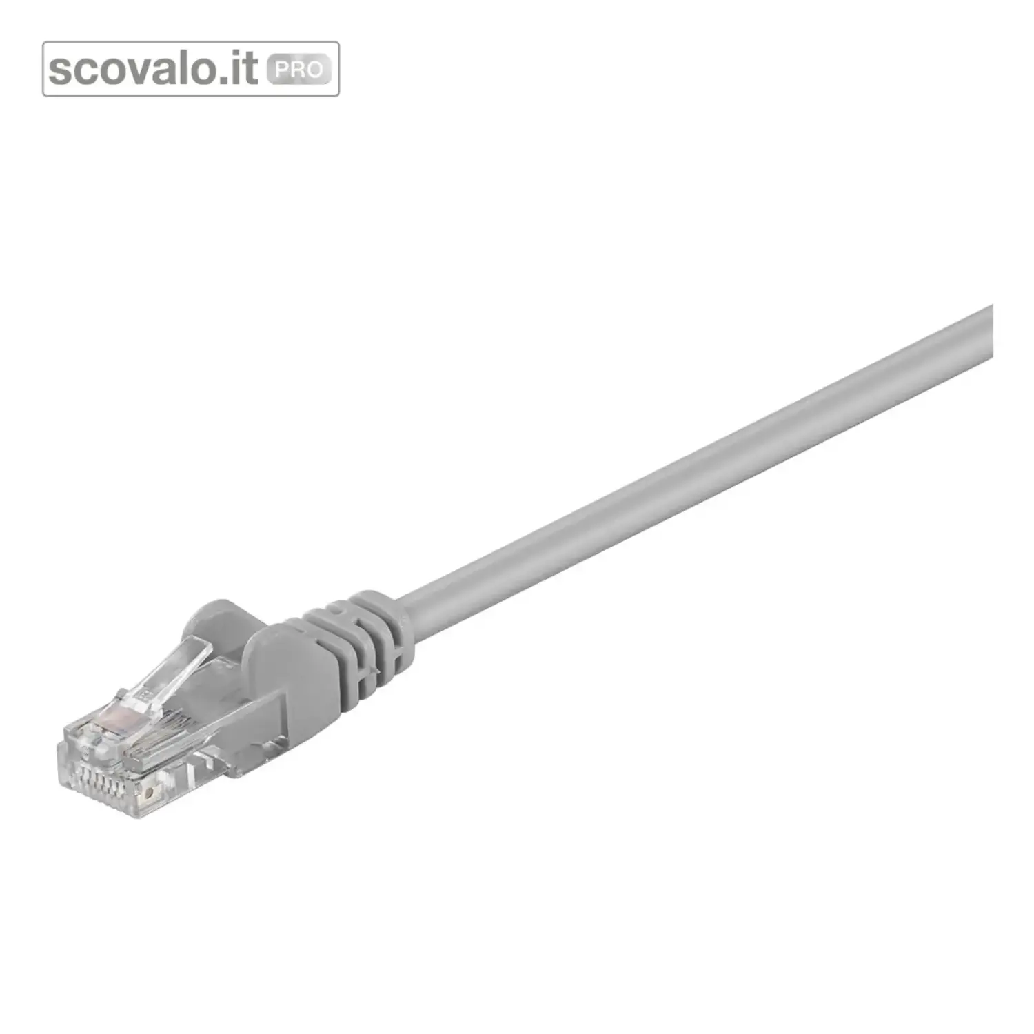 immagine Cavo LAN CAT 5e U/UTP 10m RJ45 Grigio 1Gbps 100MHz 4x2 AWG 26/7 CCA