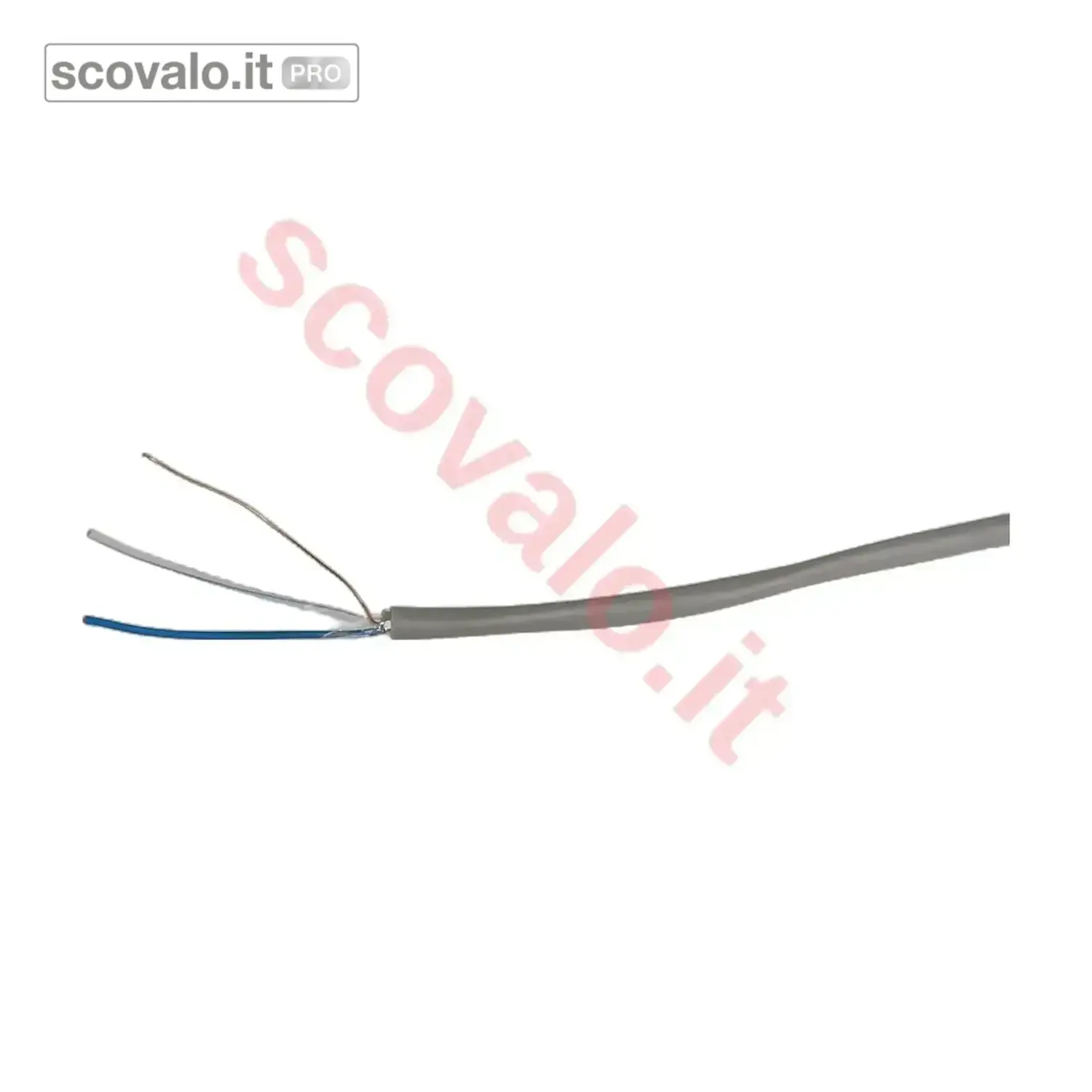 immagine del prodotto Cavo Telefonico Doppino Rame 2x0,60mm con Terra 1mt Diametro 4.3mm