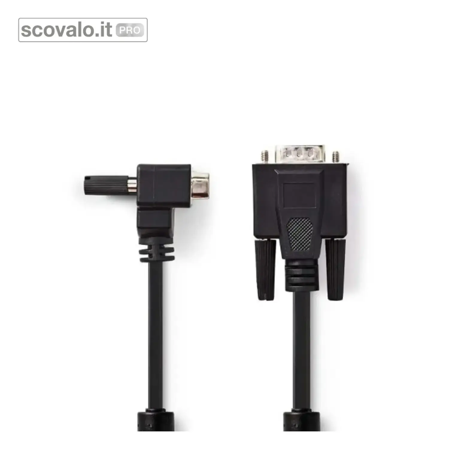 immagine del prodotto Cavo VGA 5m 1280x800 Angolato 90° Nero Placcato Nickel Alta Risoluzione