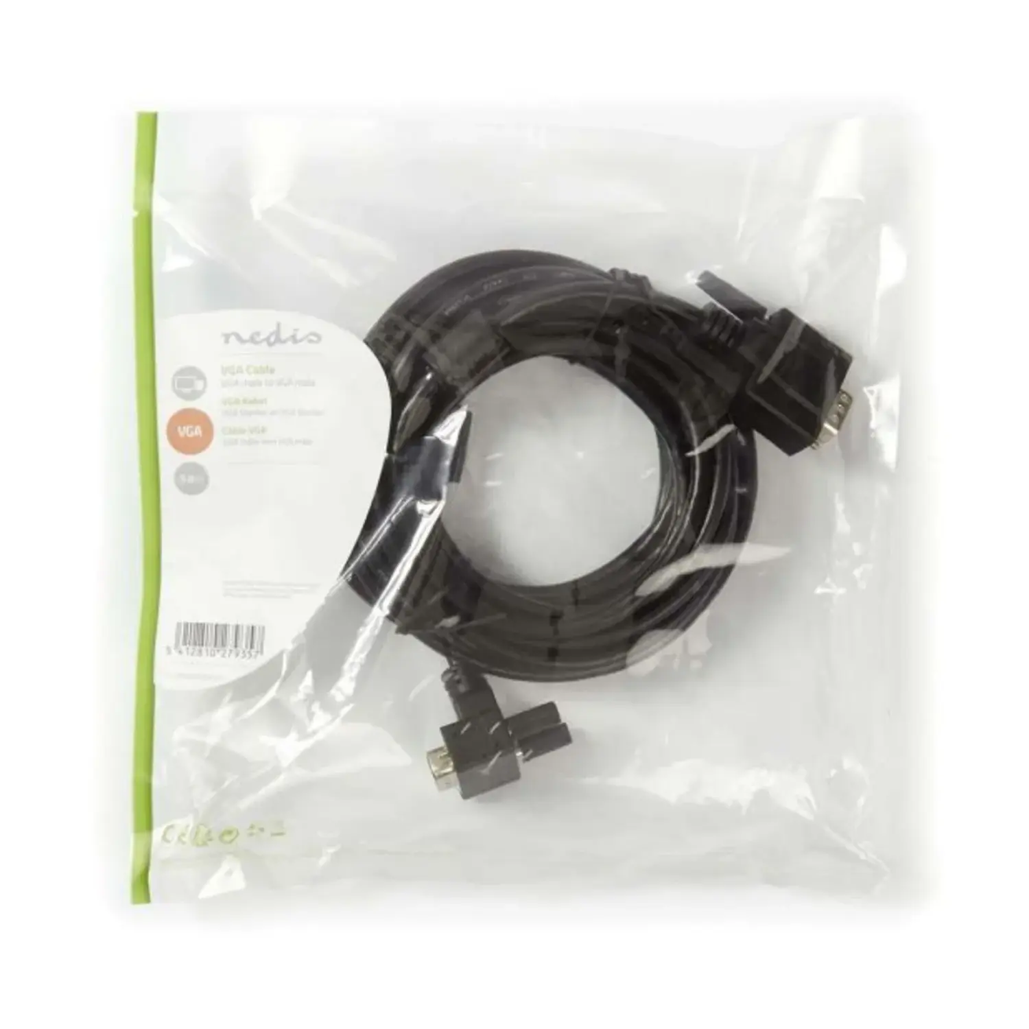 immagine Cavo VGA 5m 1280x800 Angolato 90° Nero Placcato Nickel Alta Risoluzione