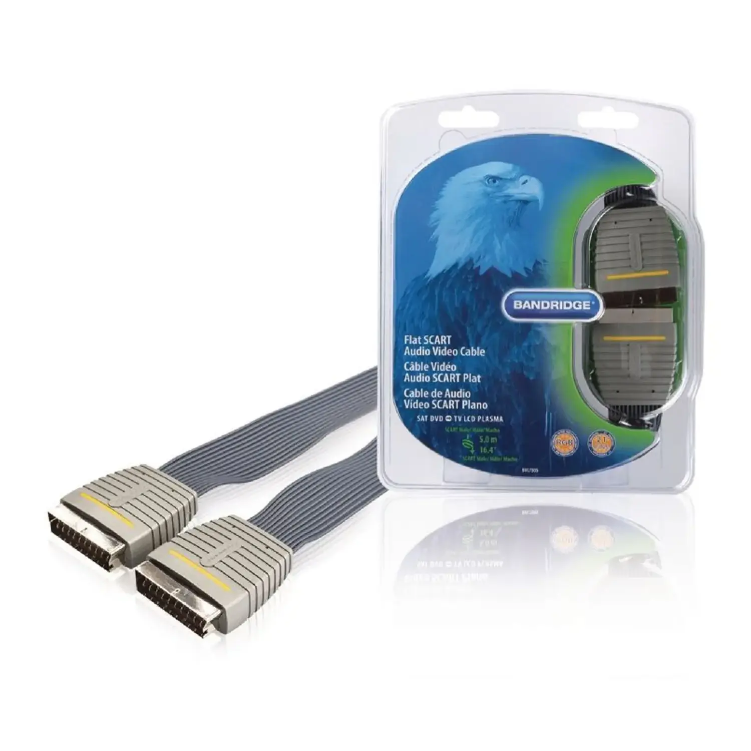 immagine del prodotto cavo video scart maschio maschio 5 mt cavo piatto