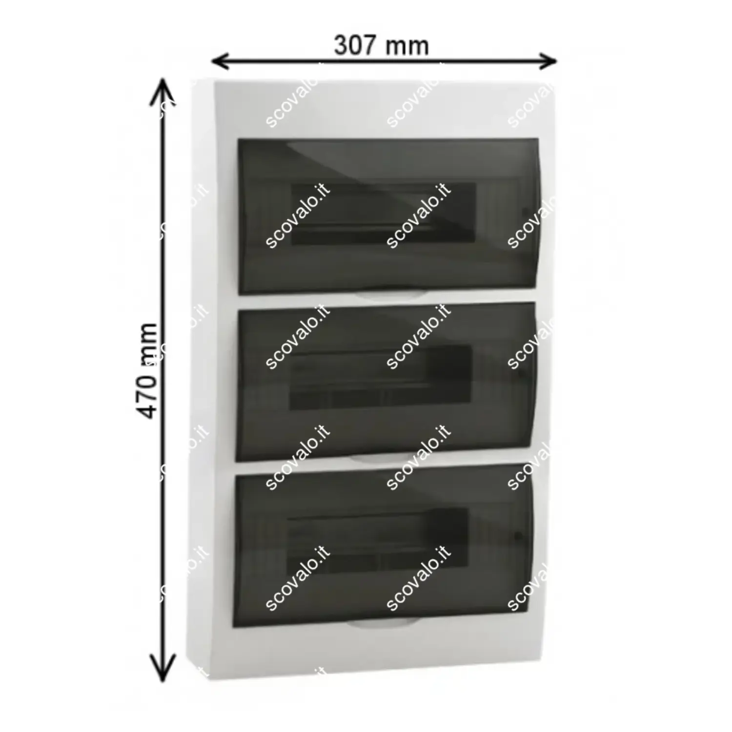 immagine centralino da parete din quadro elettrico IP40 portello moduli 36