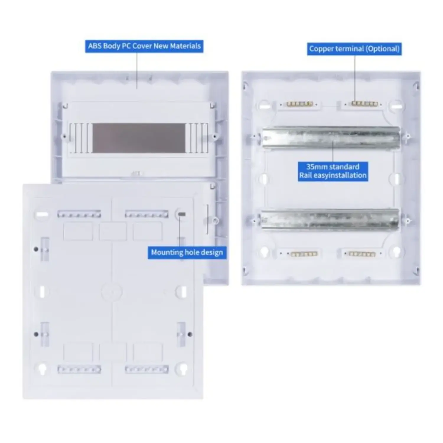 immagine centralino da parete din quadro elettrico IP40 portello moduli 24