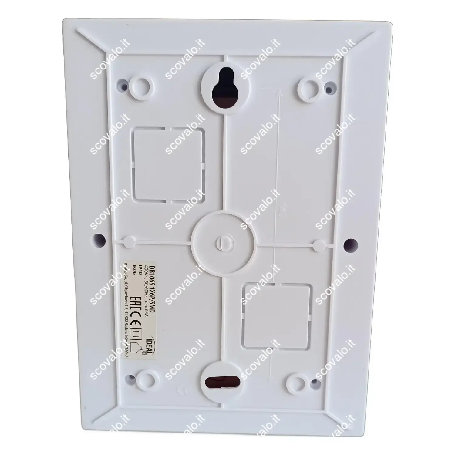 immagine centralino da parete din quadro elettrico IP40 portello moduli 6