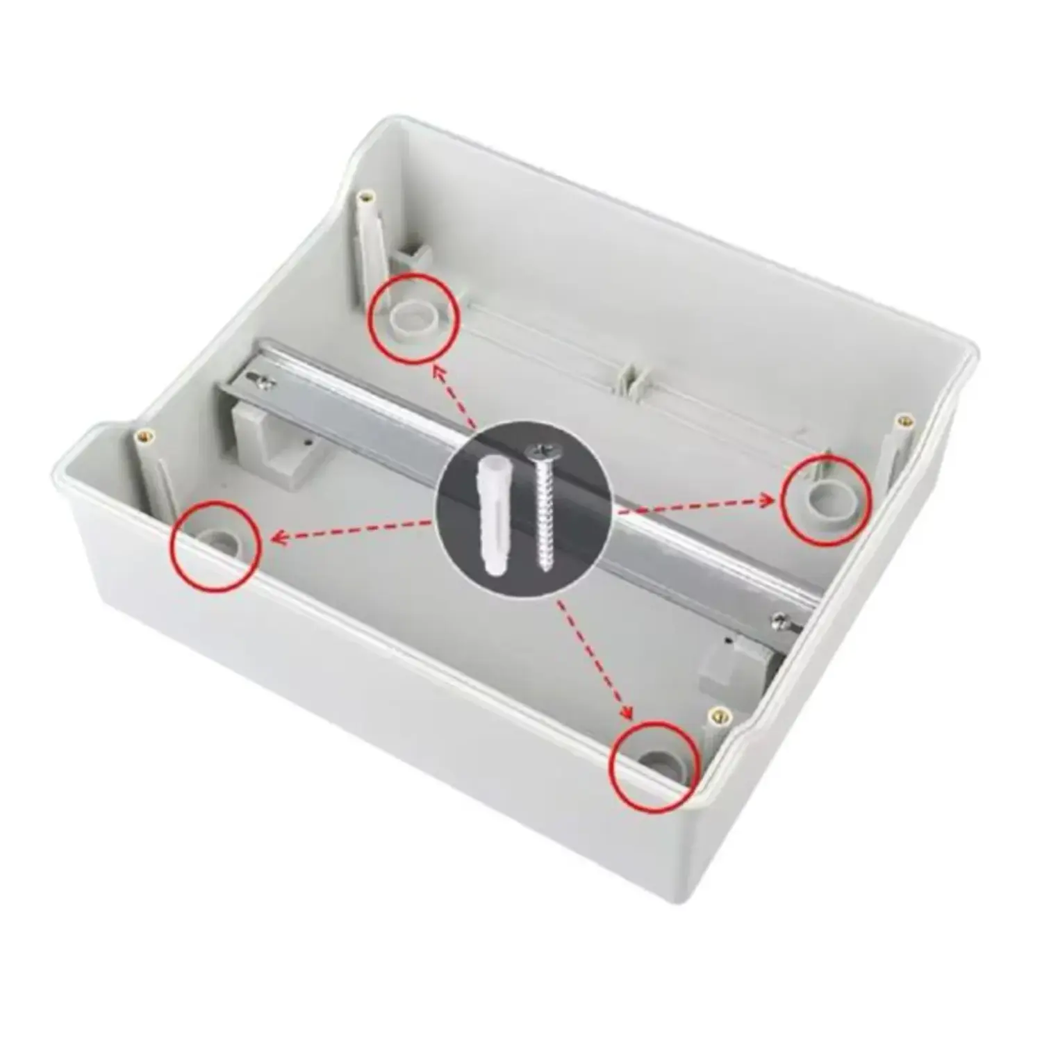 immagine Centralino Elettrico 9 Moduli DIN IP65 Stagno con Portello Fumè