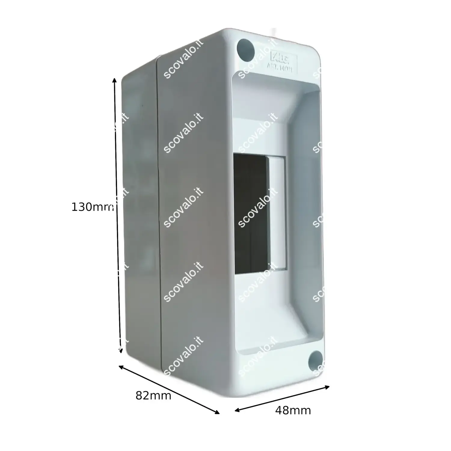 immagine centralino quadro elettrico da parete barra din quadretto 2 moduli