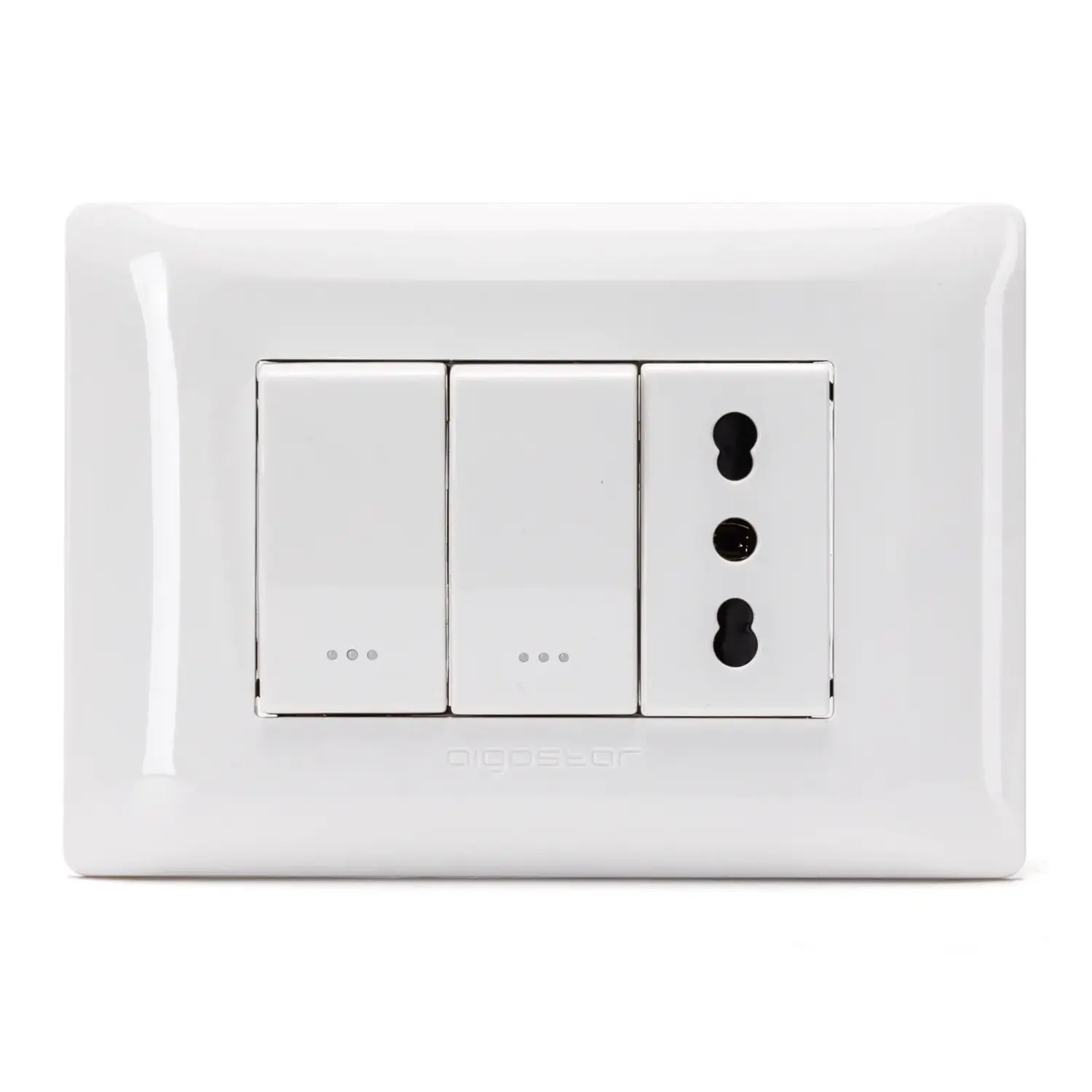 immagine Combinazione interruttore a 2 vie*2+prese P17/11 Serie ABM bianco