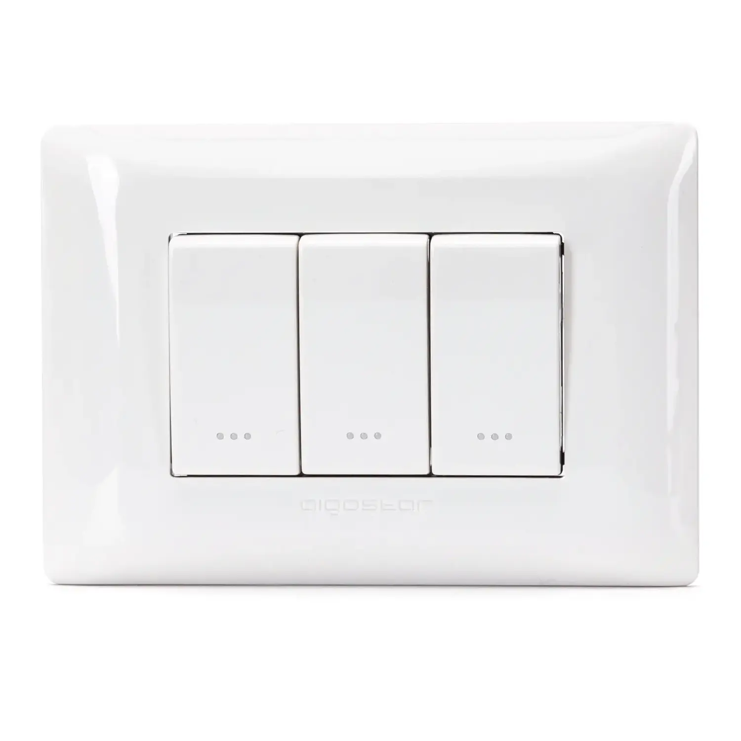 immagine Combinazione interruttore a 2 vie*3 Serie ABM bianco