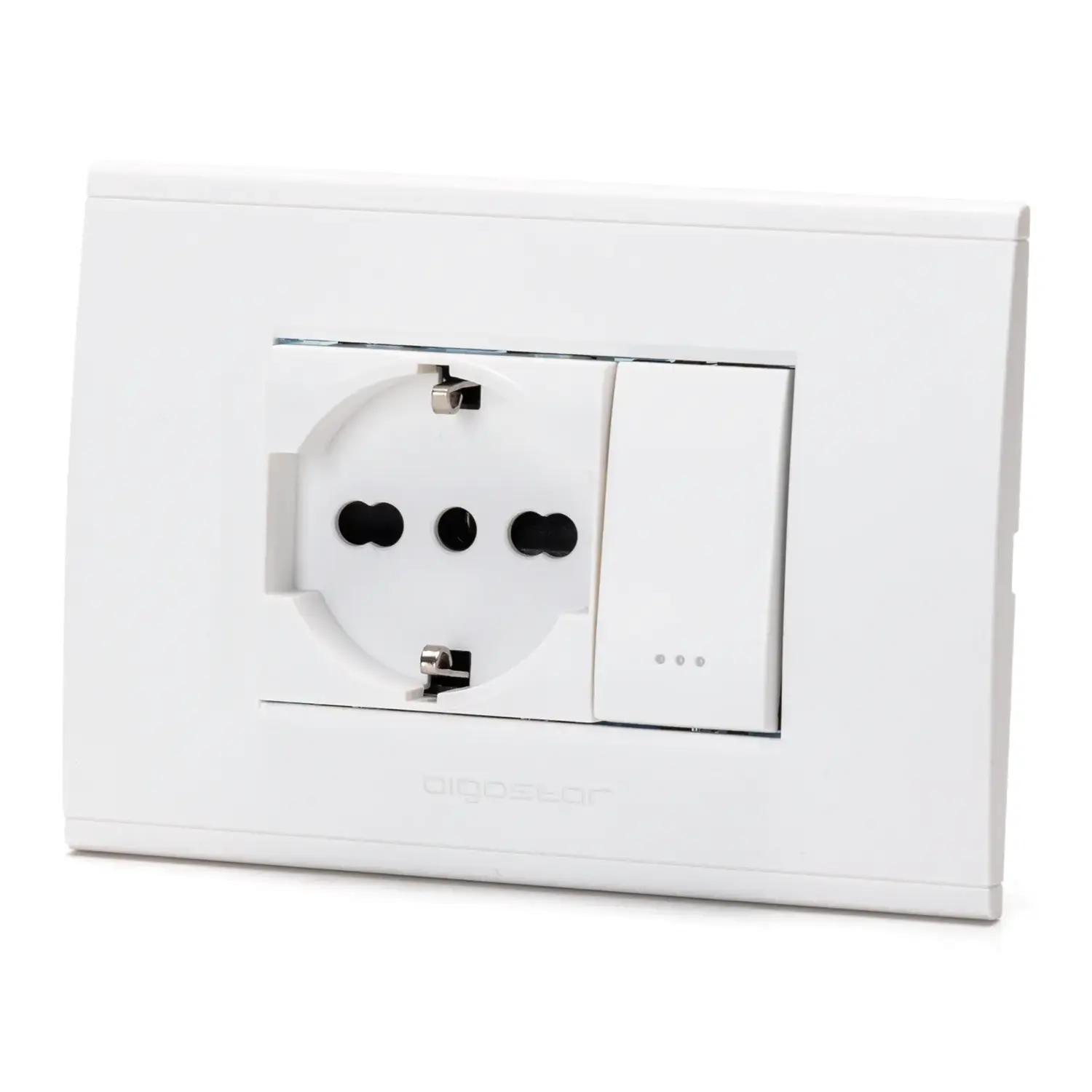 immagine del prodotto Combinazione interruttore a 2 vie+ presa P40 Serie ABL bianco