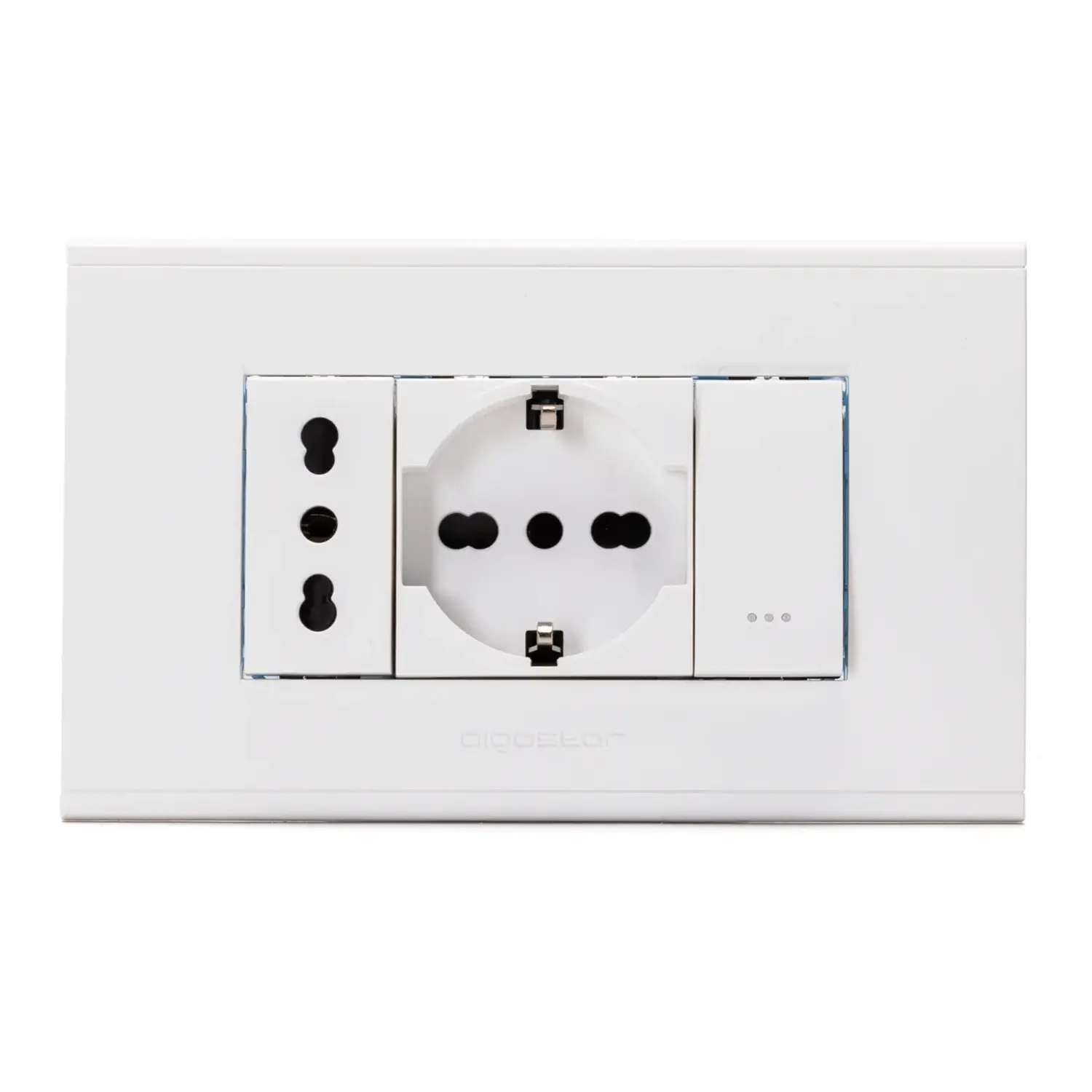 immagine Combinazione interruttore a 2 vie + prese P17/11+P40 Serie ABL bianco