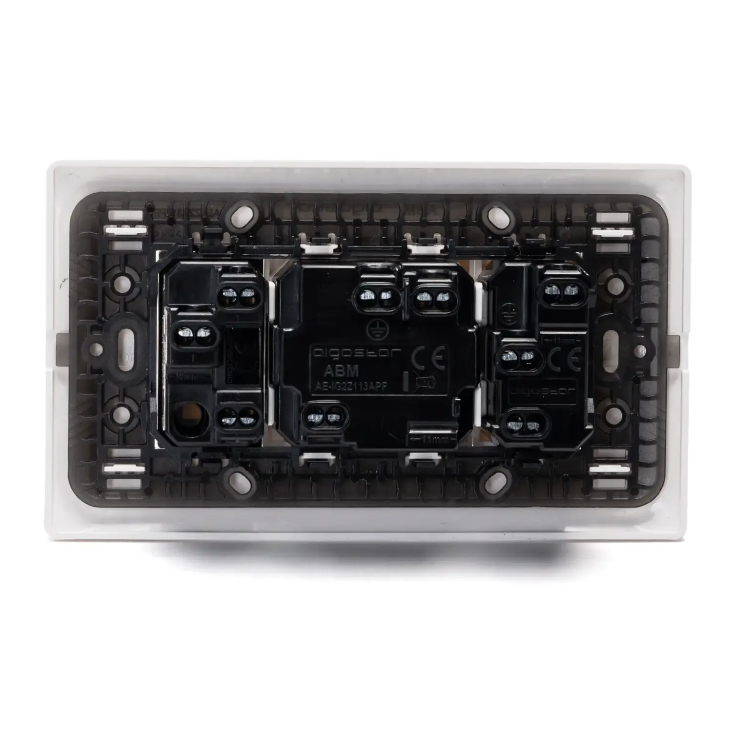 immagine Combinazione interruttore a 2 vie + prese P17/11+P40 Serie ABM bianco