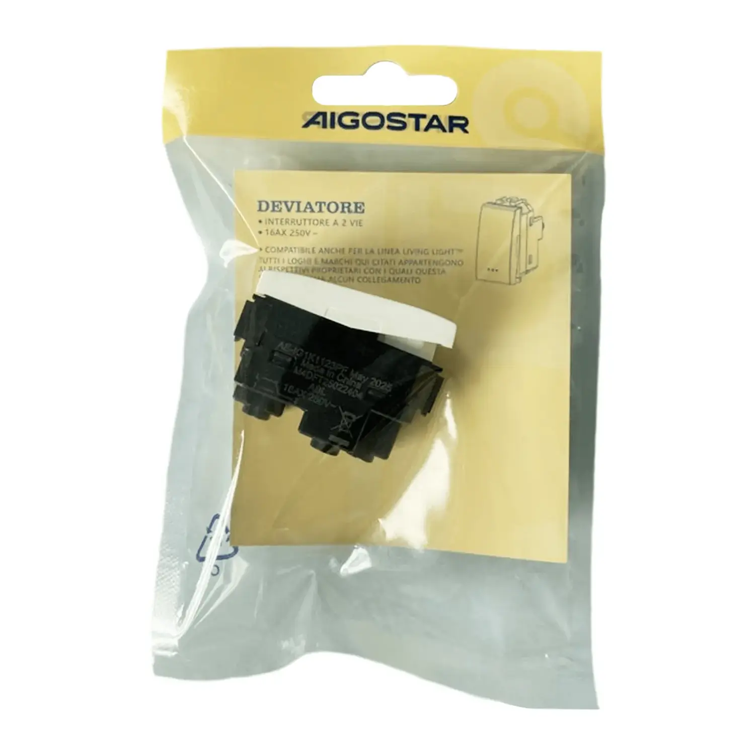 immagine compatibile bticino livinglight living international deviatore bianco