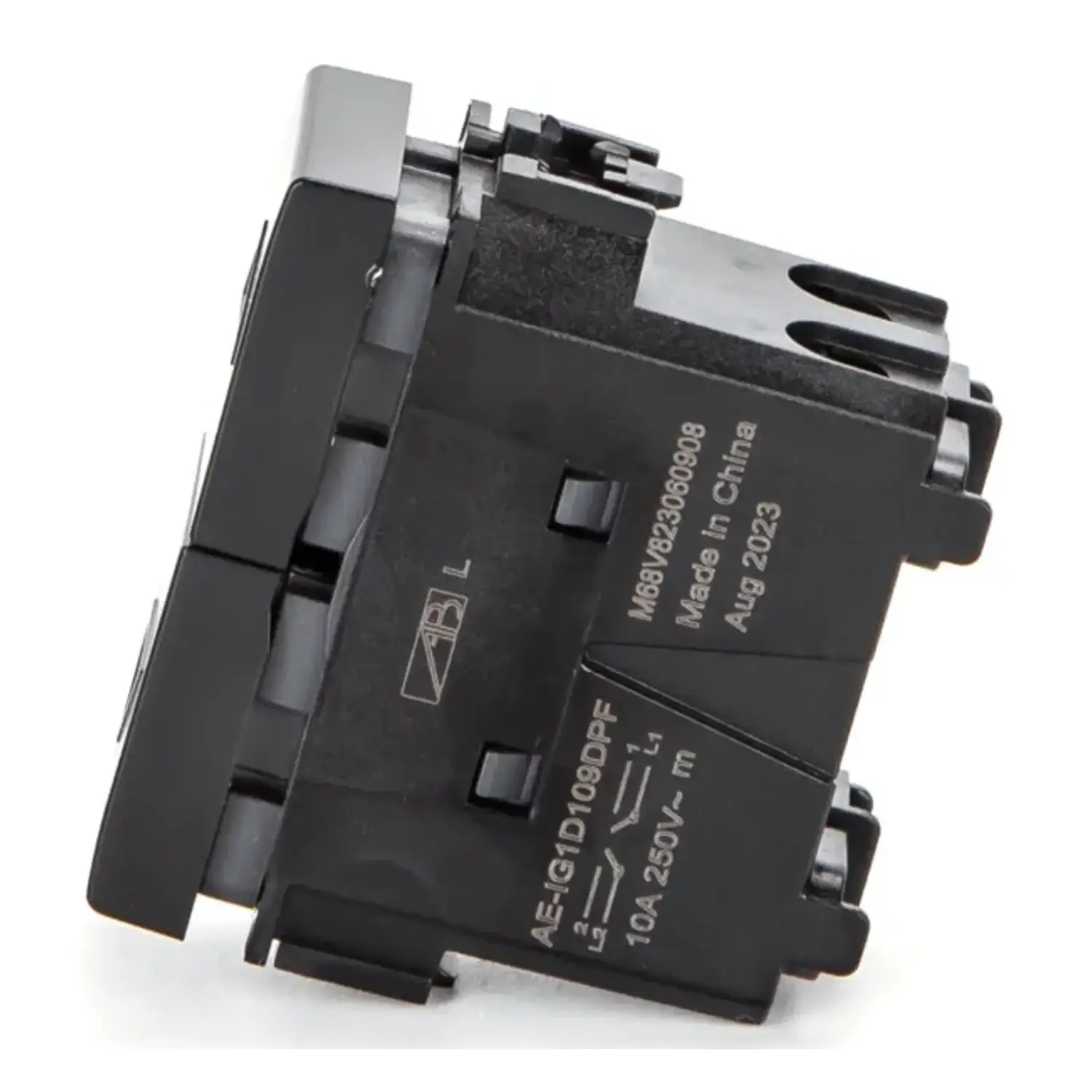 immagine Pulsante Doppio Serranda Tapparella Nero Compatibile Bticino Livinglight 10A 250