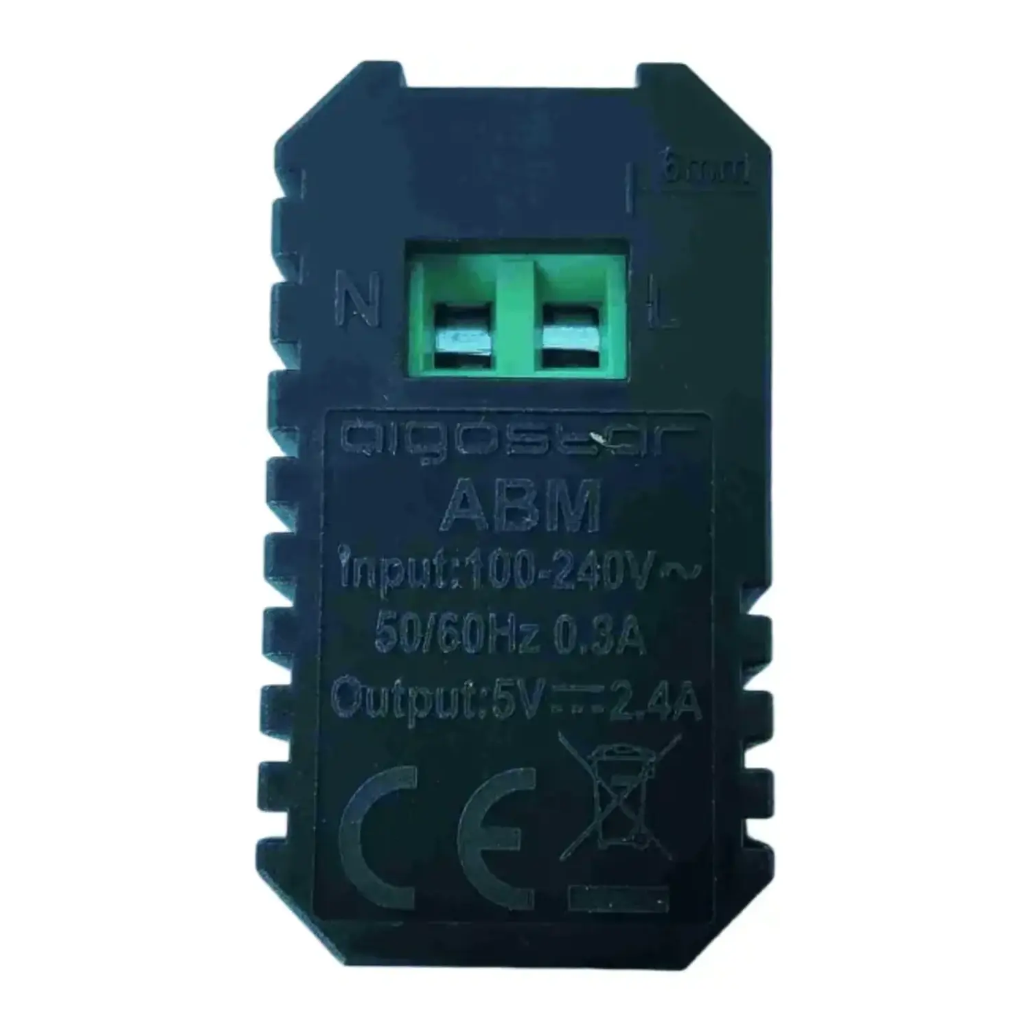 immagine Presa USB Doppia Nero Compatibile Bticino Matix 2.4A 230V 5V
