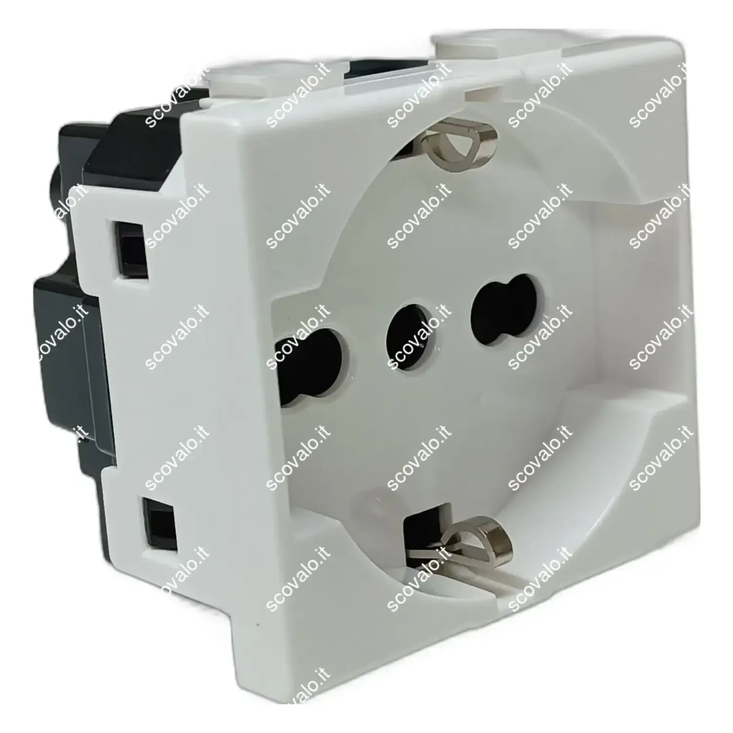 immagine compatibile matix presa schuko 10-16a bianco