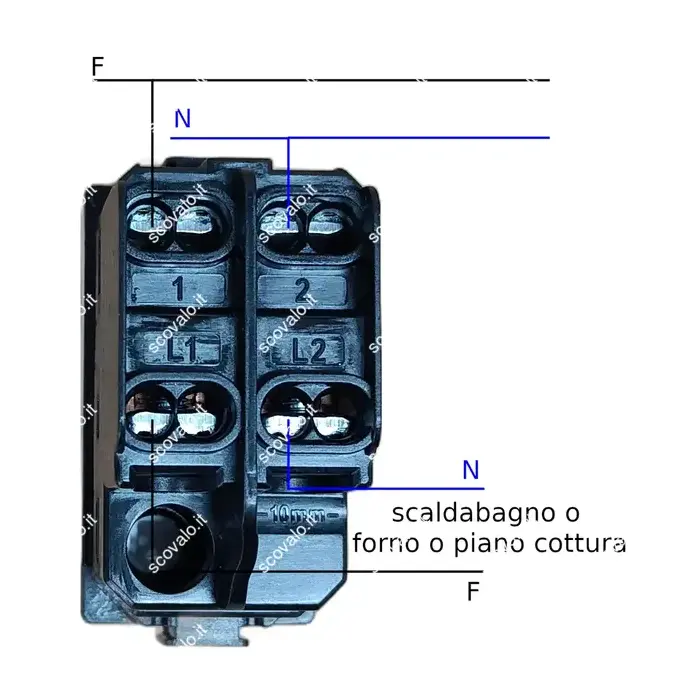 schema elettrico interruttore bipolare