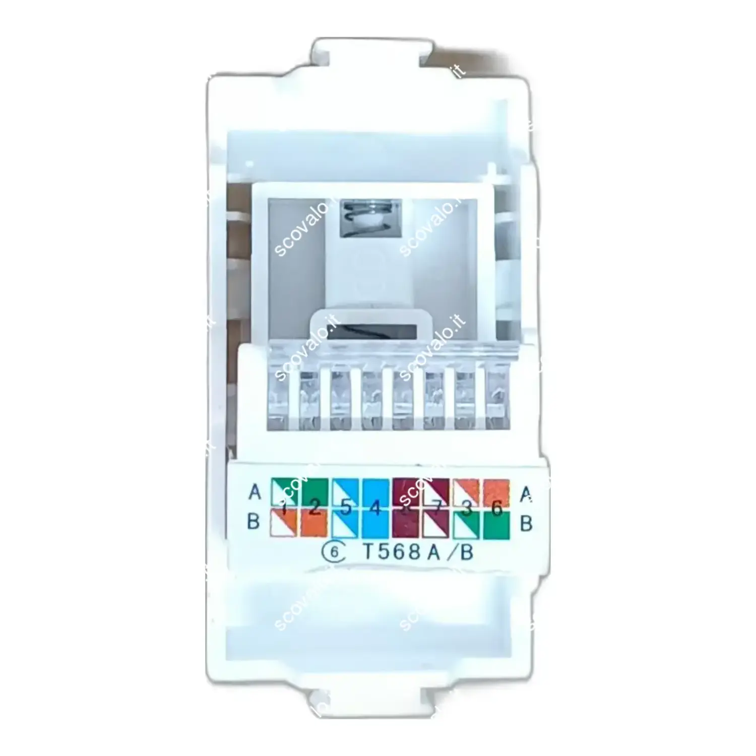 immagine compatibile bticino matix presa rete rj45 bianco