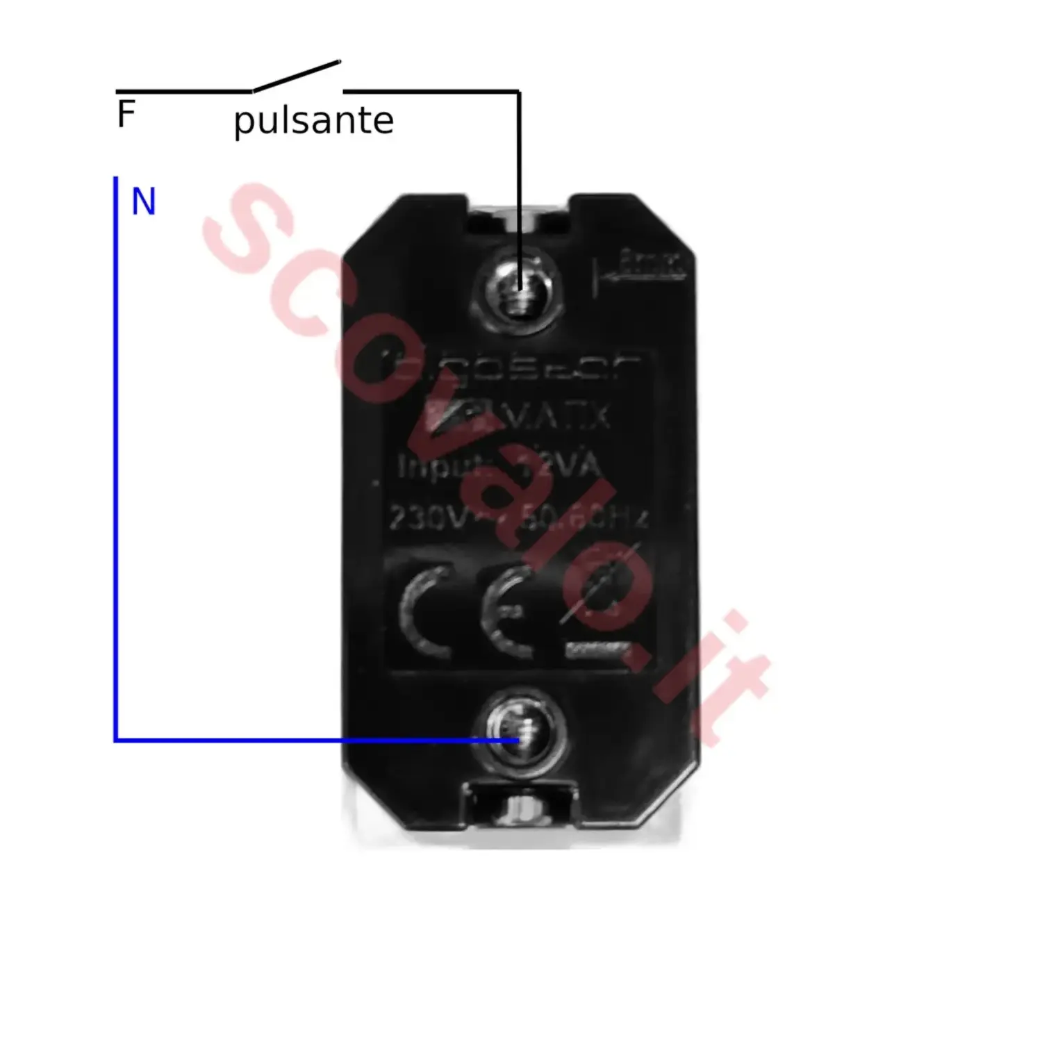 immagine compatibile matix suoneria 220volt bianco