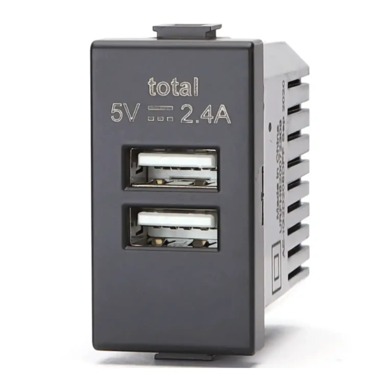 variante presa usb doppia - nero