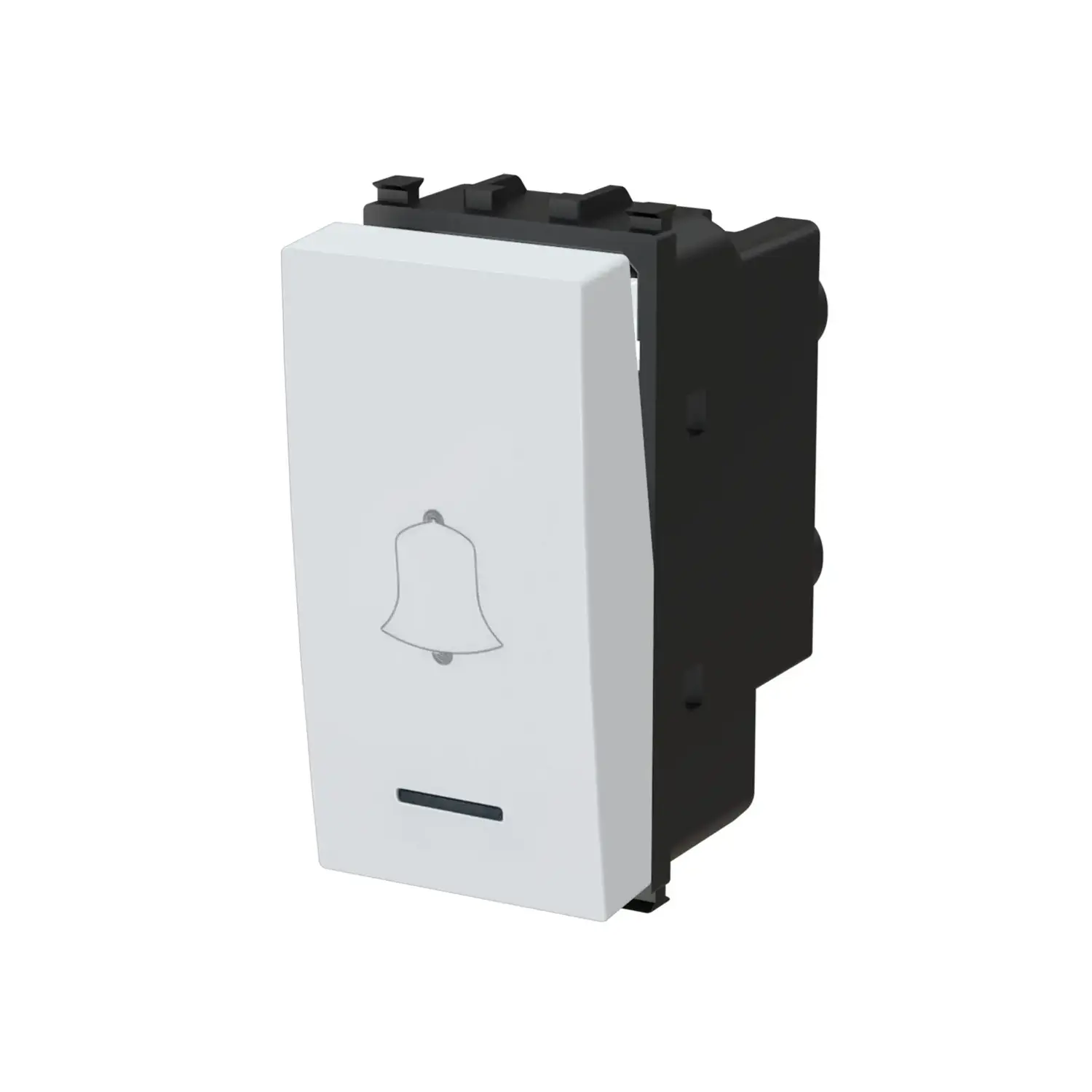 immagine del prodotto compatibile vimar plana 230v pulsante con simbolo bianco