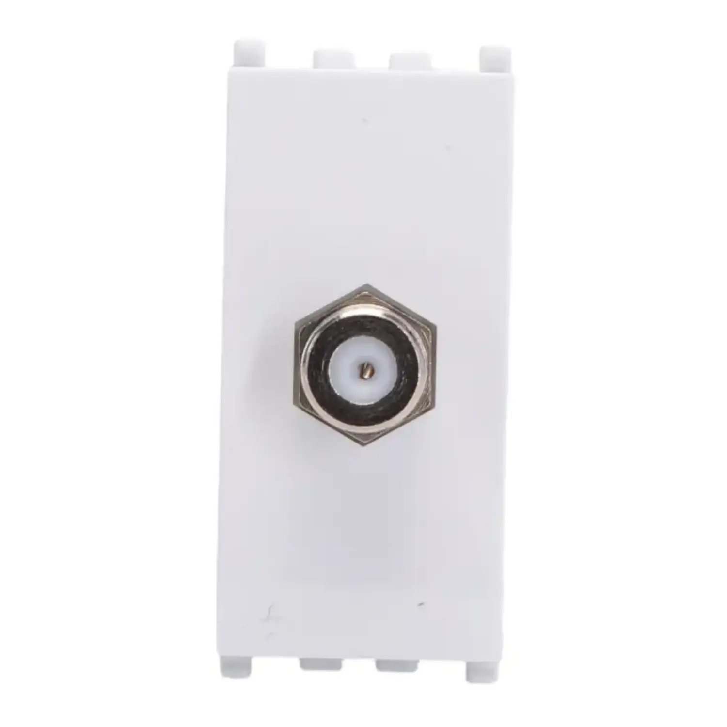 immagine Presa TV Satellitare Tipo F Compatibile Vimar Plana Bianco 22x49mm