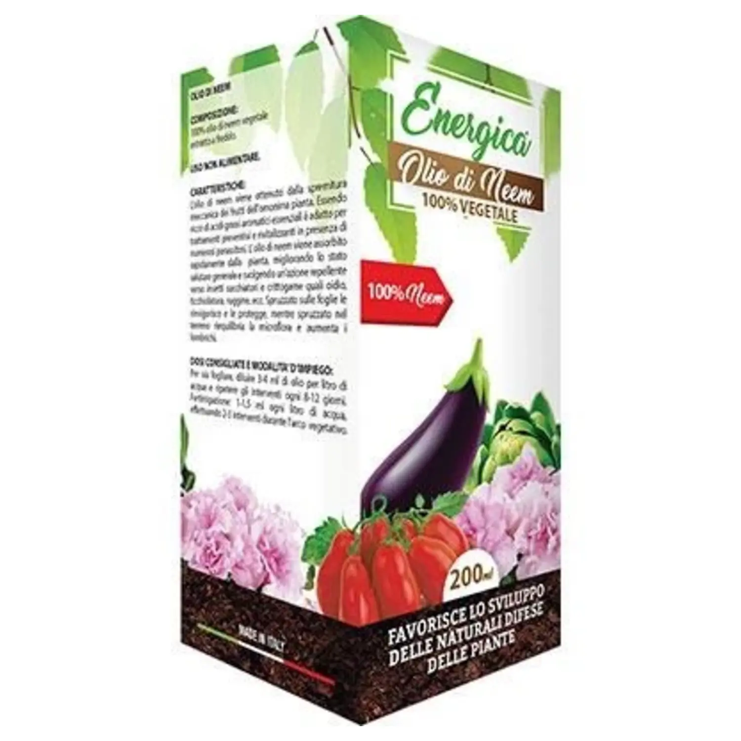 immagine del prodotto concime liquido fertilizzante per piante olio di neem 200 ml