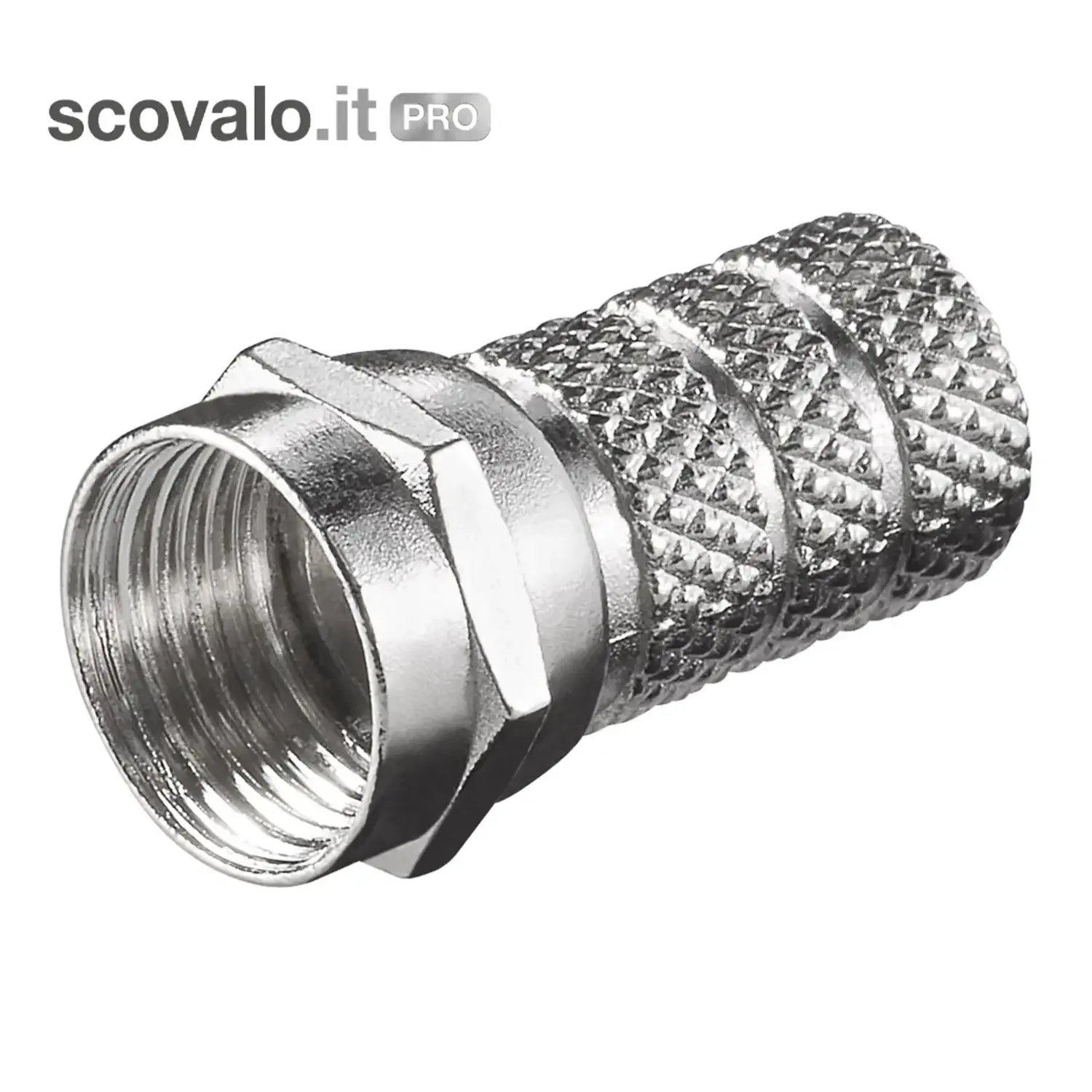 immagine del prodotto 10x Connettori F per Antenna Satellitare Parabola 5,2mm Twist-on Zinco Professio