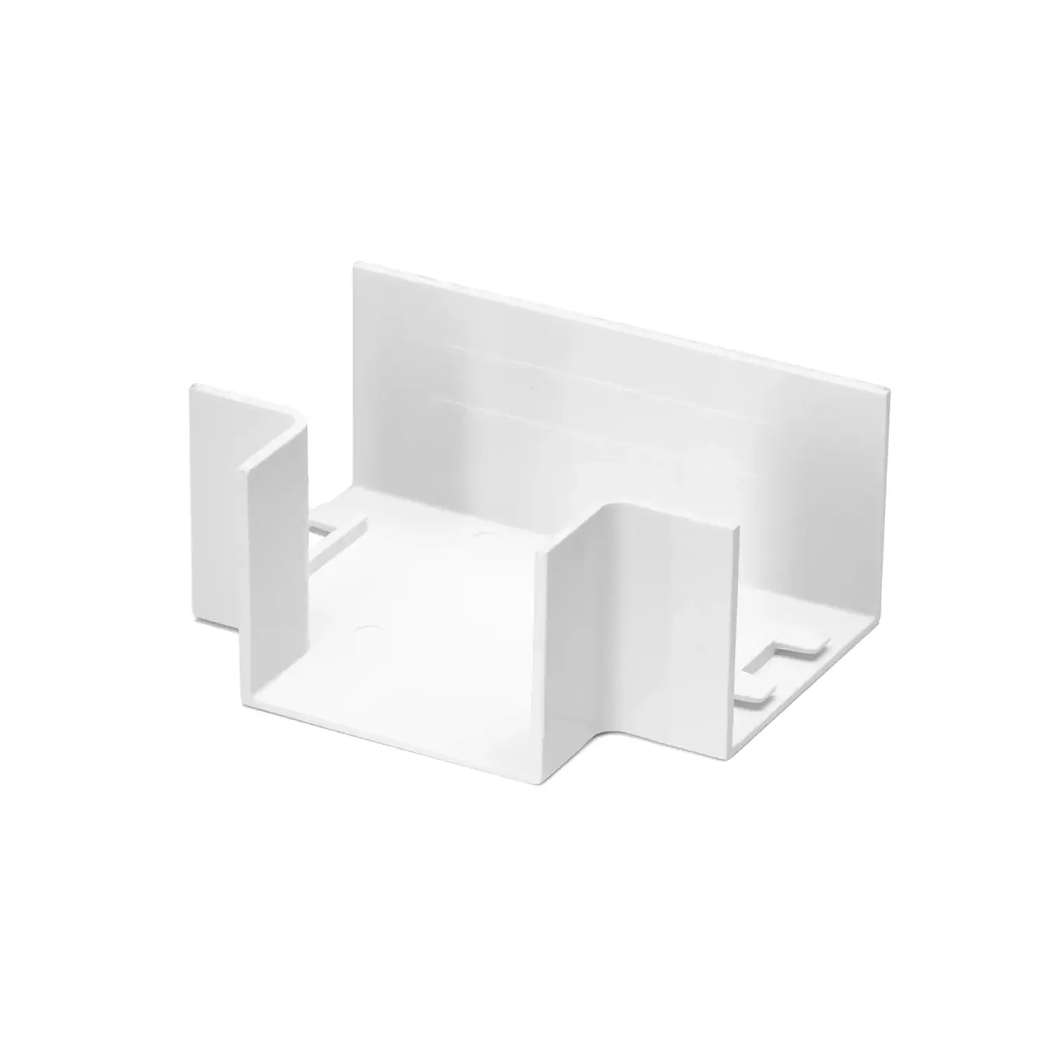 immagine connettore derivazione a T canalina elettrica quadrata in PVC bianco 60x40mm