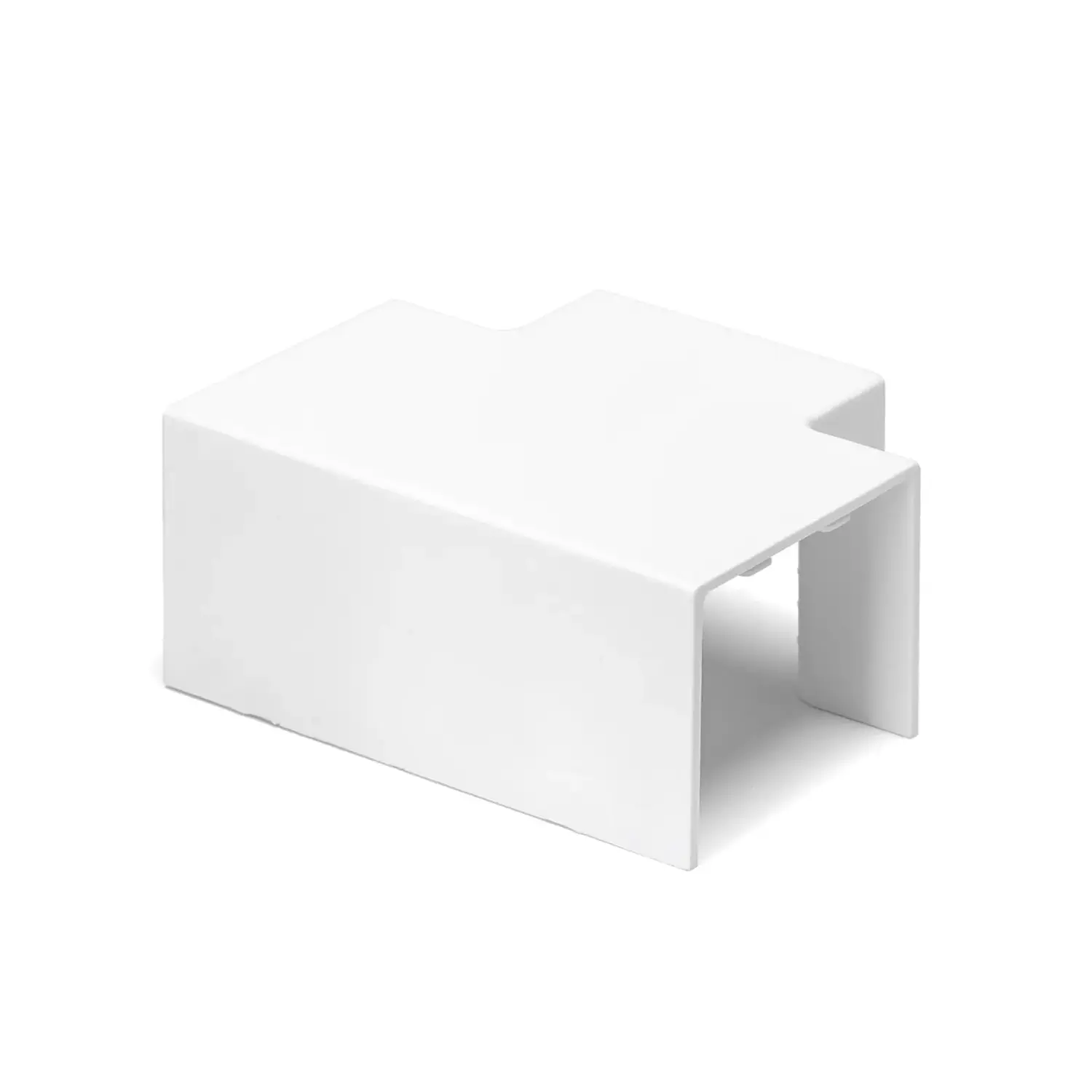 immagine connettore derivazione a T canalina elettrica quadrata in PVC bianco 60x40mm