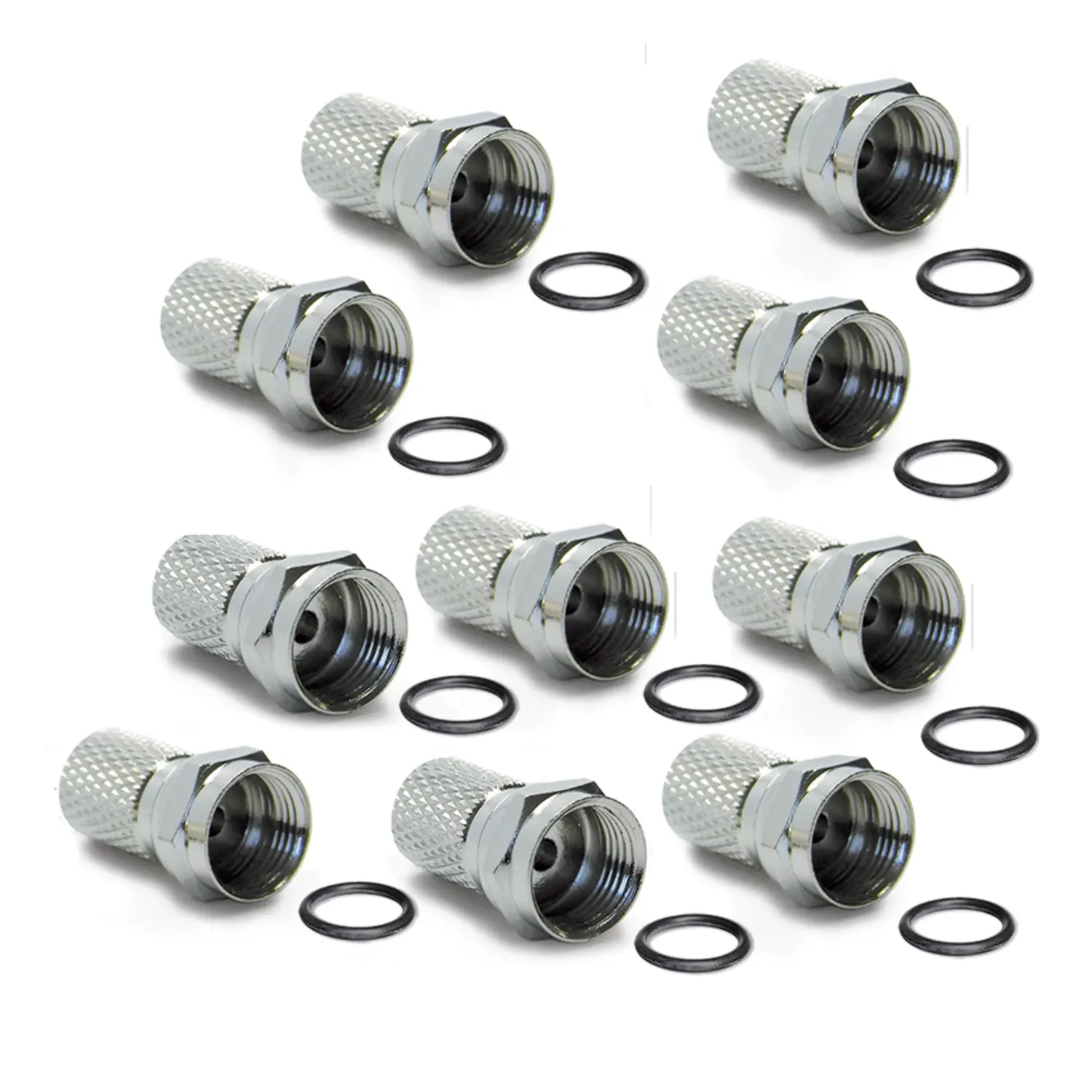 immagine del prodotto connettore F antenna spinotto F avvitare digitale terrestre sat 6.8mm 10 pezzi