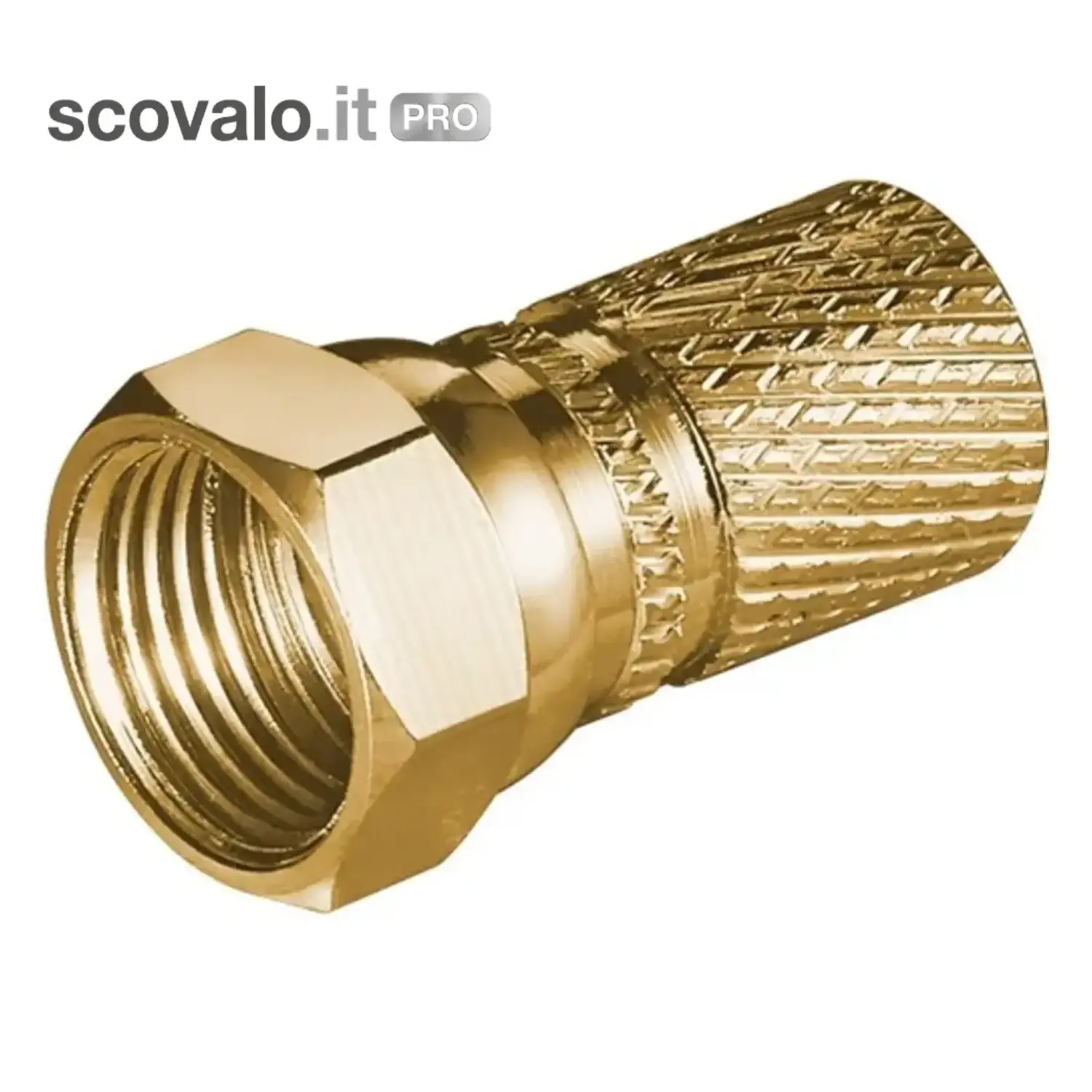 immagine del prodotto Connettore F Vite Antenna Satellitare Parabola Rame Placcato Oro | 7.30 mm - 2pz