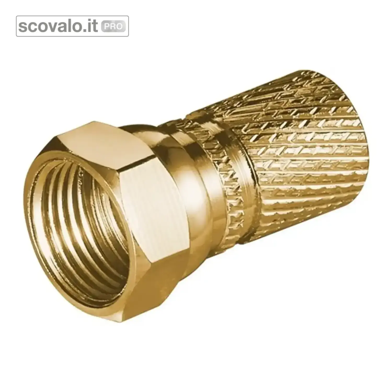 immagine del prodotto Connettore F Vite Antenna Satellitare 7,30mm Rame Oro 2 Pezzi