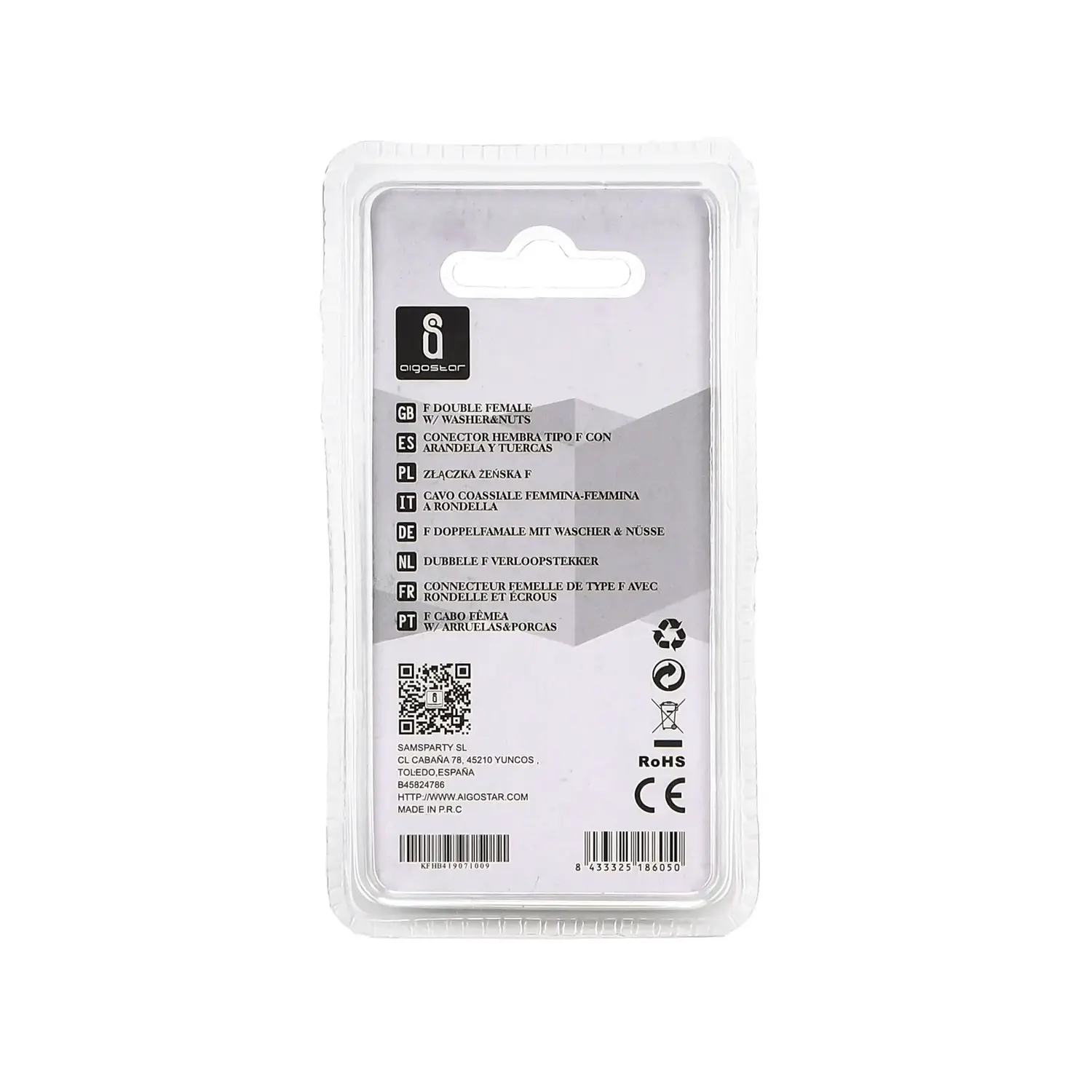 immagine Connettore giuntino tipo F giunto antenna per RG6/U