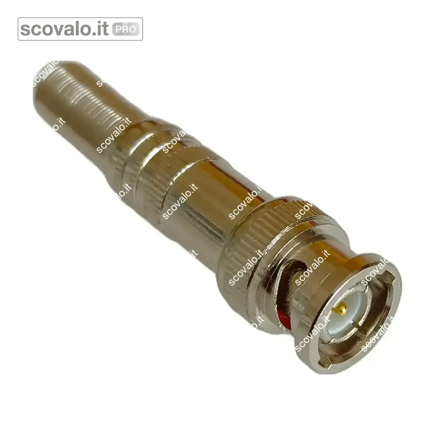 immagine del prodotto Connettore BNC con Guida Cavo RG59 RG58 CCTV 5 Pezzi Avvitamento