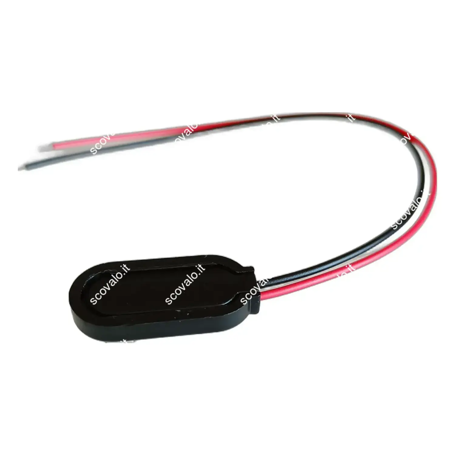 immagine connettore rosso nero clip per batteria transistor 9 volt con cavo