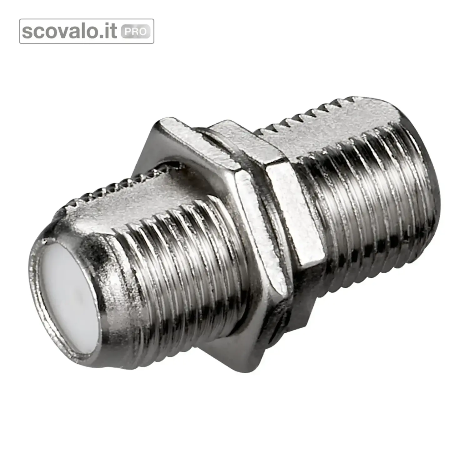 immagine del prodotto Connettore Spinotto F Satellitare Zinco 10 Pezzi Giunto Digitale TV