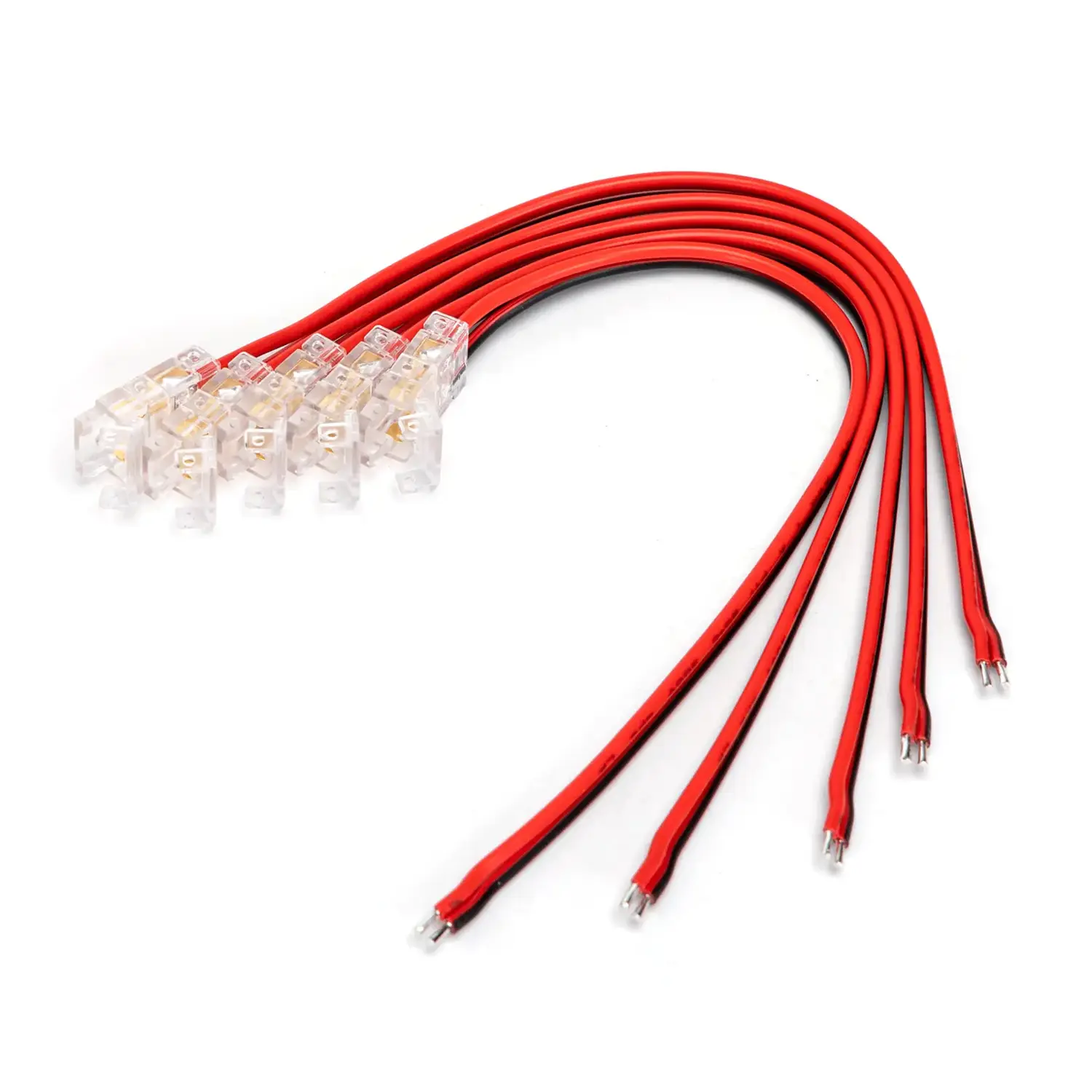 immagine del prodotto connettore striscia led 8mm flessibile con terminali a saldare 5 pezzi