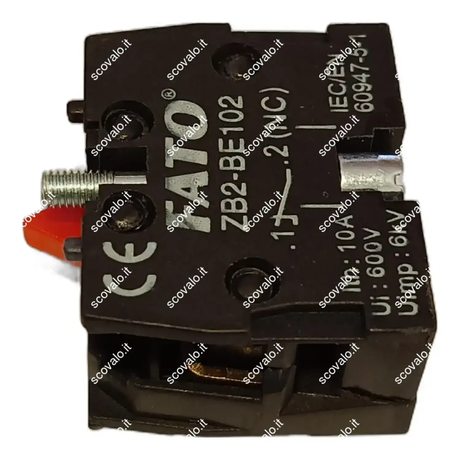 immagine del prodotto contatto per pulsanti da pannello rosso 1 nc