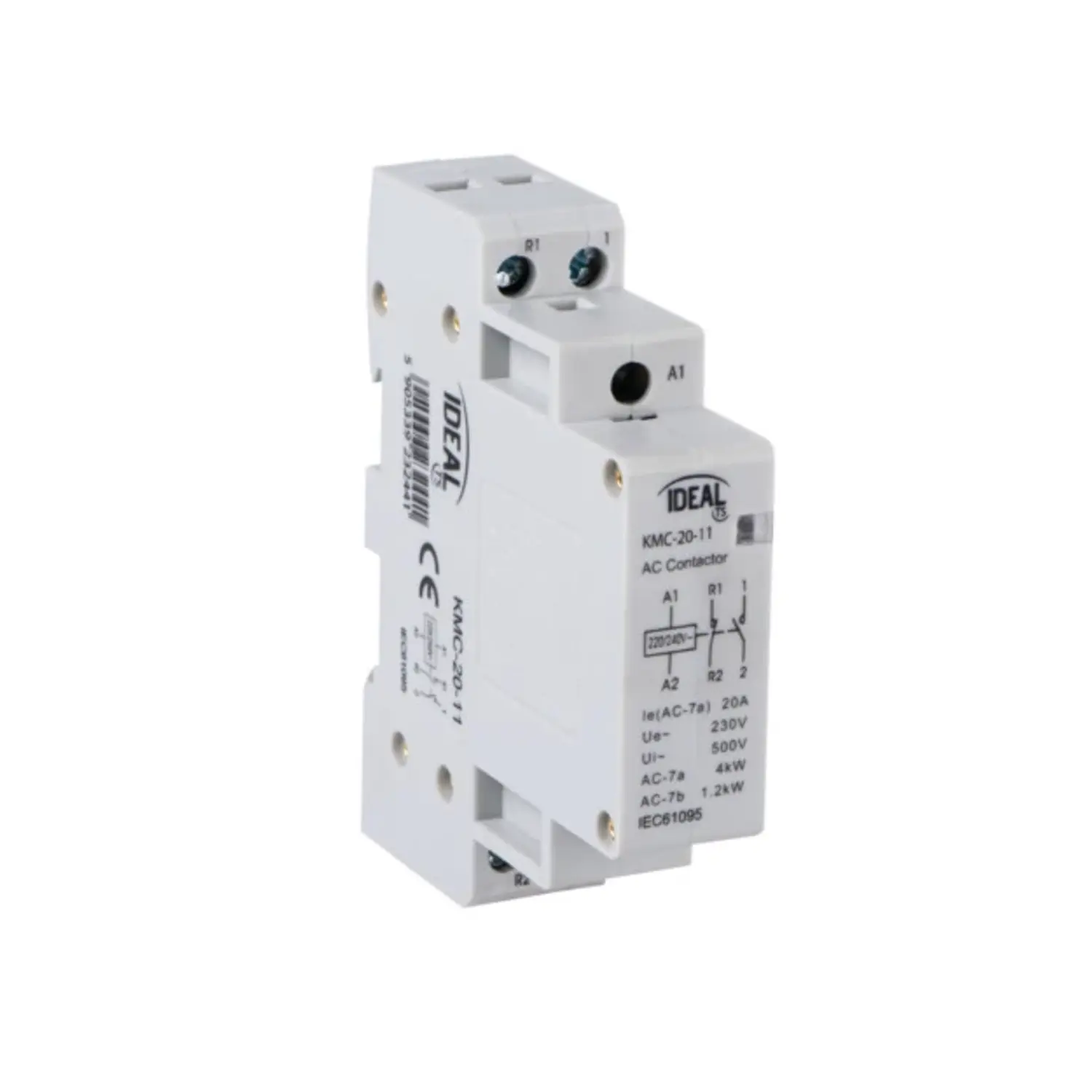 immagine del prodotto contattore teleruttore 2 contatti IP20 CE 220-240 volt 1 na 1 nc kan 23244