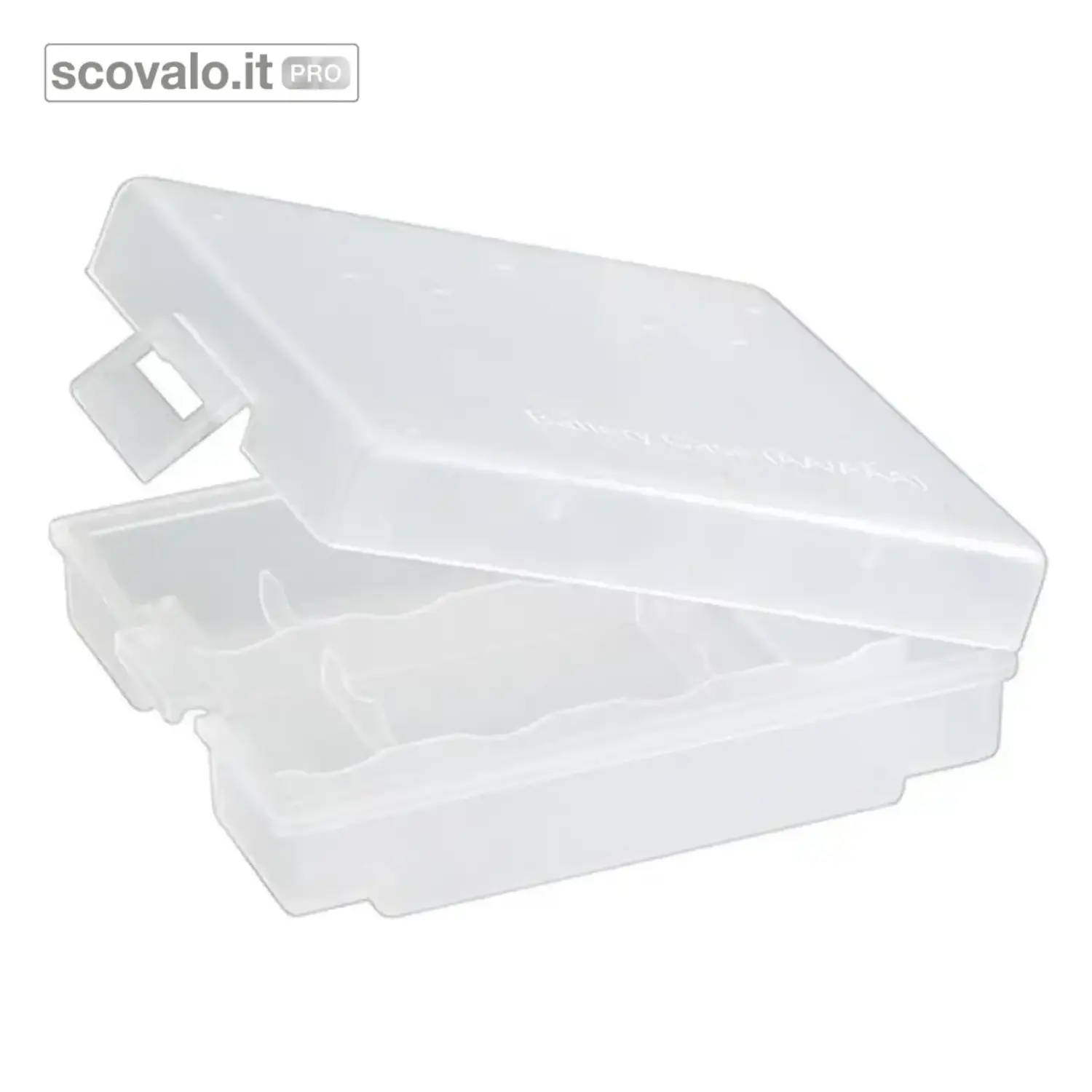 immagine del prodotto Portabatterie Trasparente per 4 Batterie AA o AAA - Box Protezione