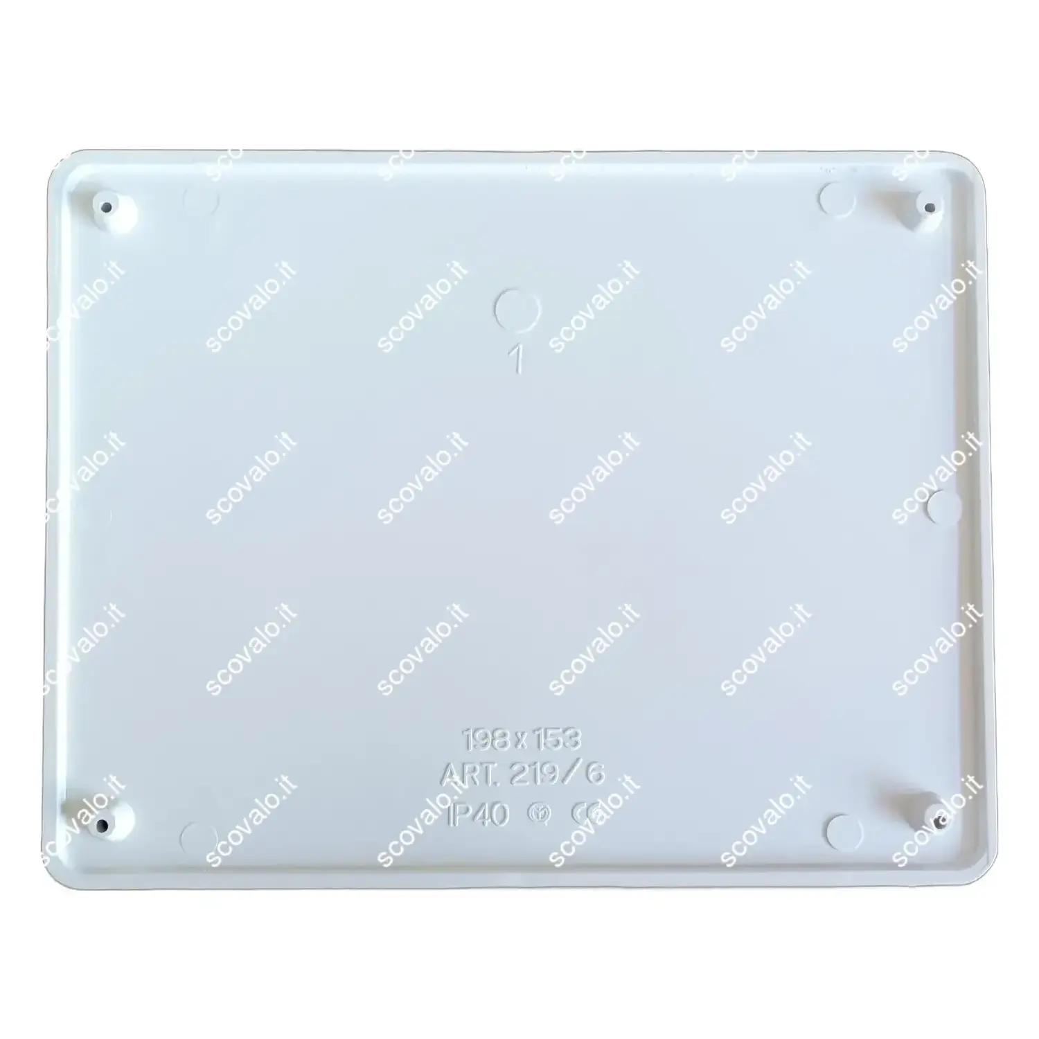 immagine coperchio cassetta elettrica di derivazione bianco 198x153 mm