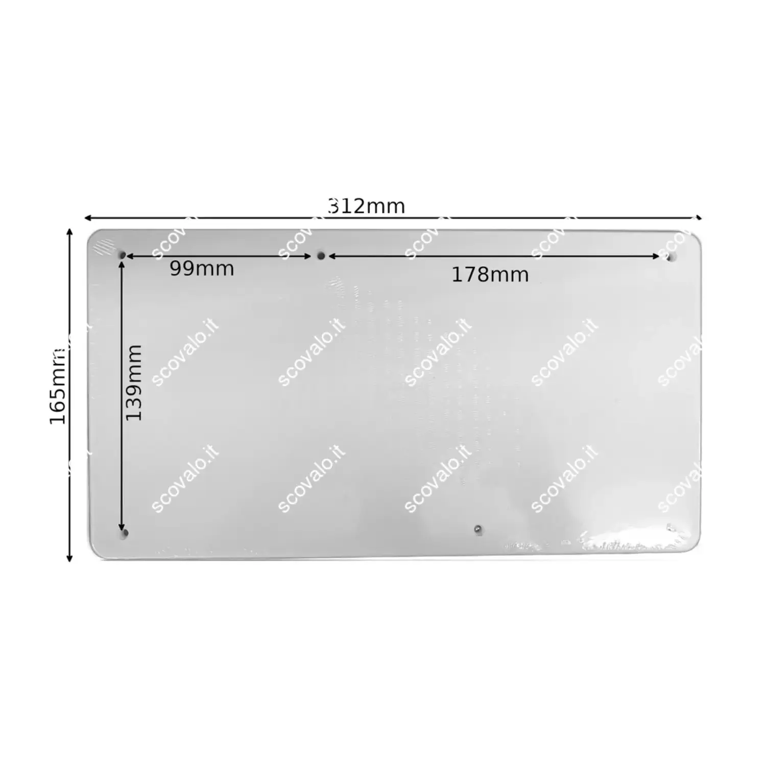 immagine coperchio cassetta elettrica di derivazione bianco 312x165mm