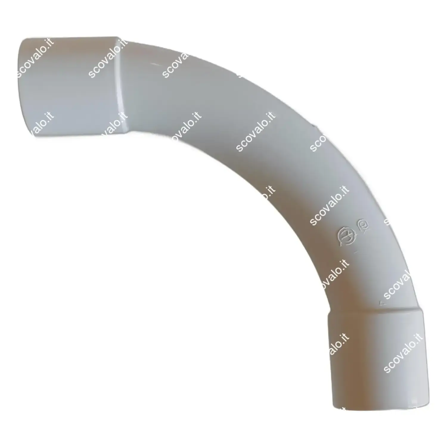 immagine curva 90° per tubo rigido impianto elettrico da parete esterno 25 mm ip20