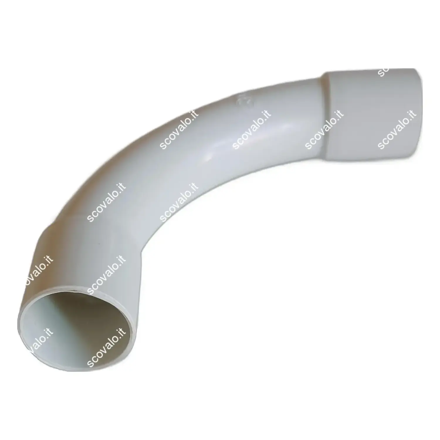 immagine curva 90° per tubo rigido impianto elettrico da parete esterno 20 mm ip20