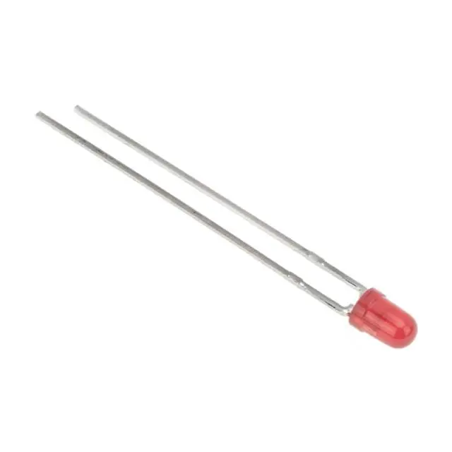 immagine del prodotto diodo led luminoso rosso rossa CE 3 mm 2 volt 1 pezzo var 041900