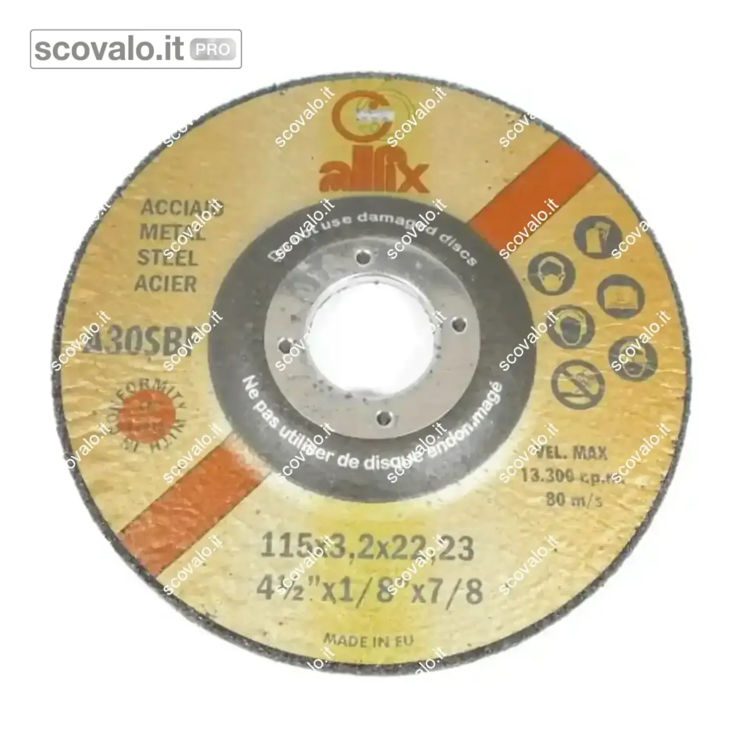 immagine del prodotto Disco Taglio Ferro 115mm Spessore 3,2mm per Smerigliatrice Flex