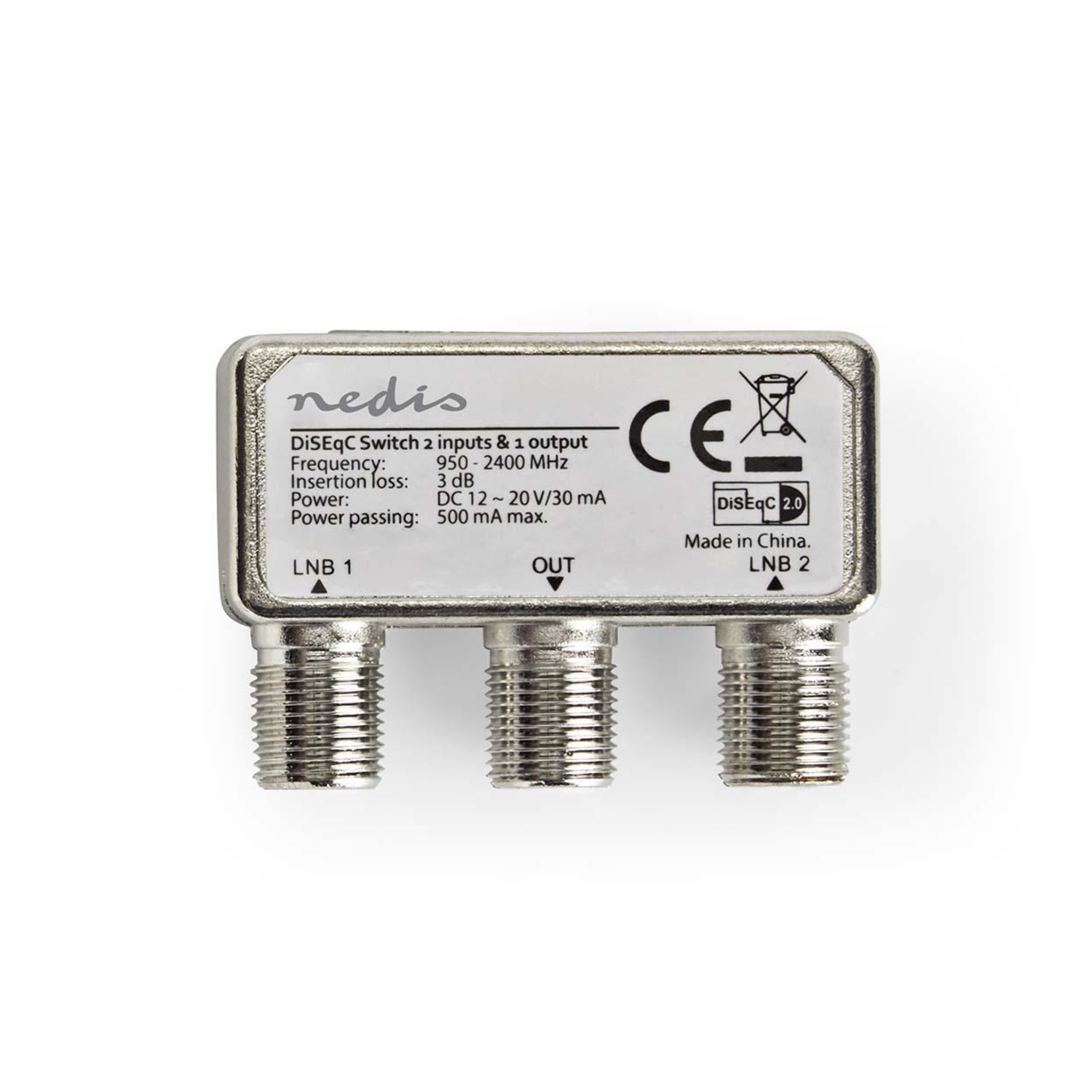 immagine diseqc 2.0 switch con protezione dalle intemperie 2x1 per 2 lnb 2 ingressi 1 uscita