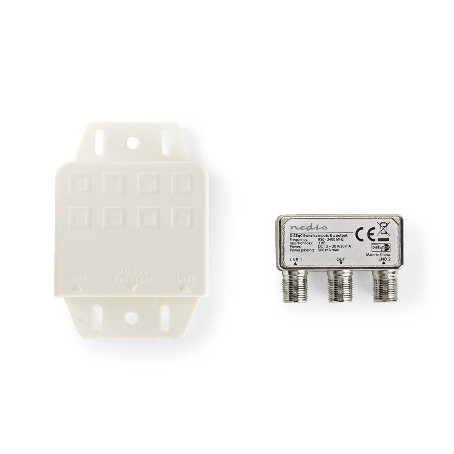 immagine diseqc 2.0 switch con protezione dalle intemperie 2x1 per 2 lnb 2 ingressi 1 uscita