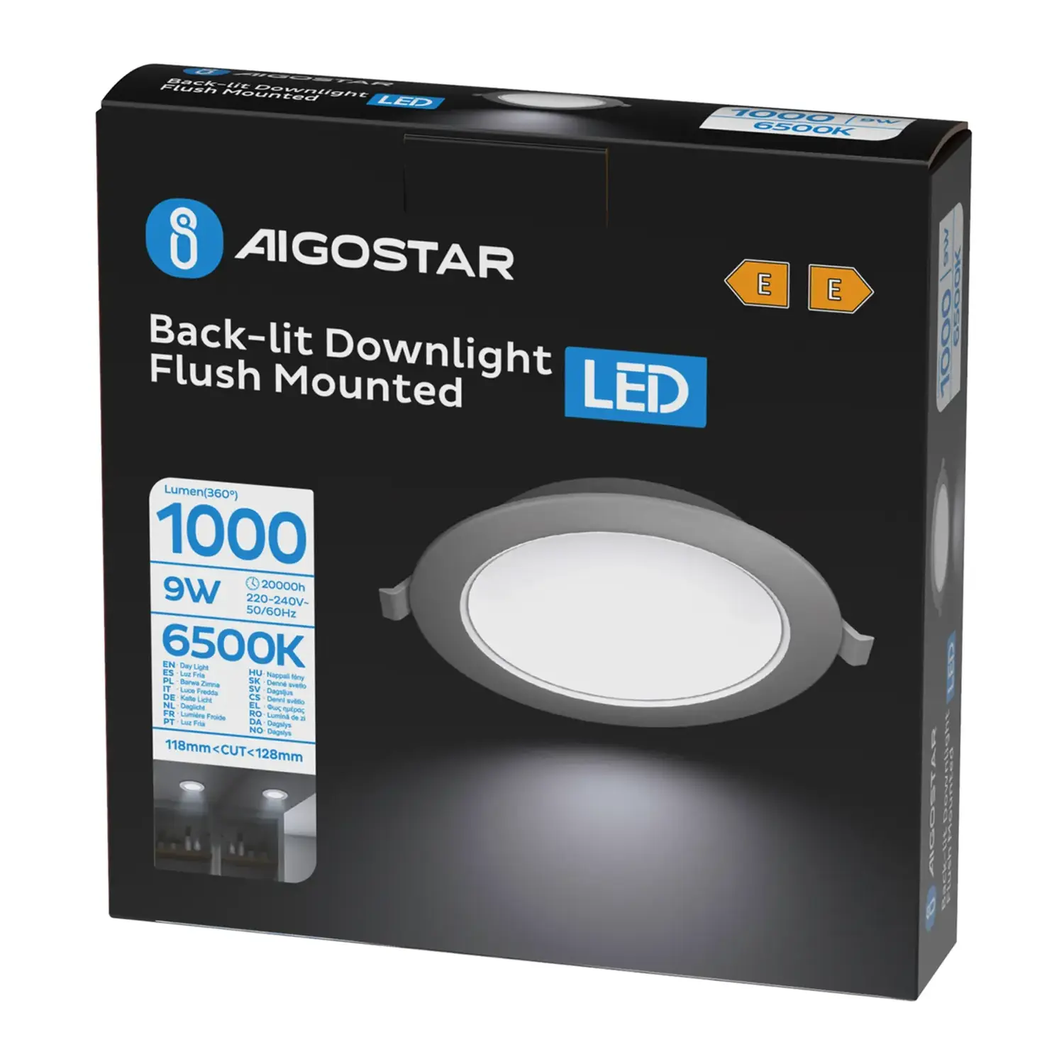 immagine Downlight LED E6 rotondo da incasso 9W luce fredda